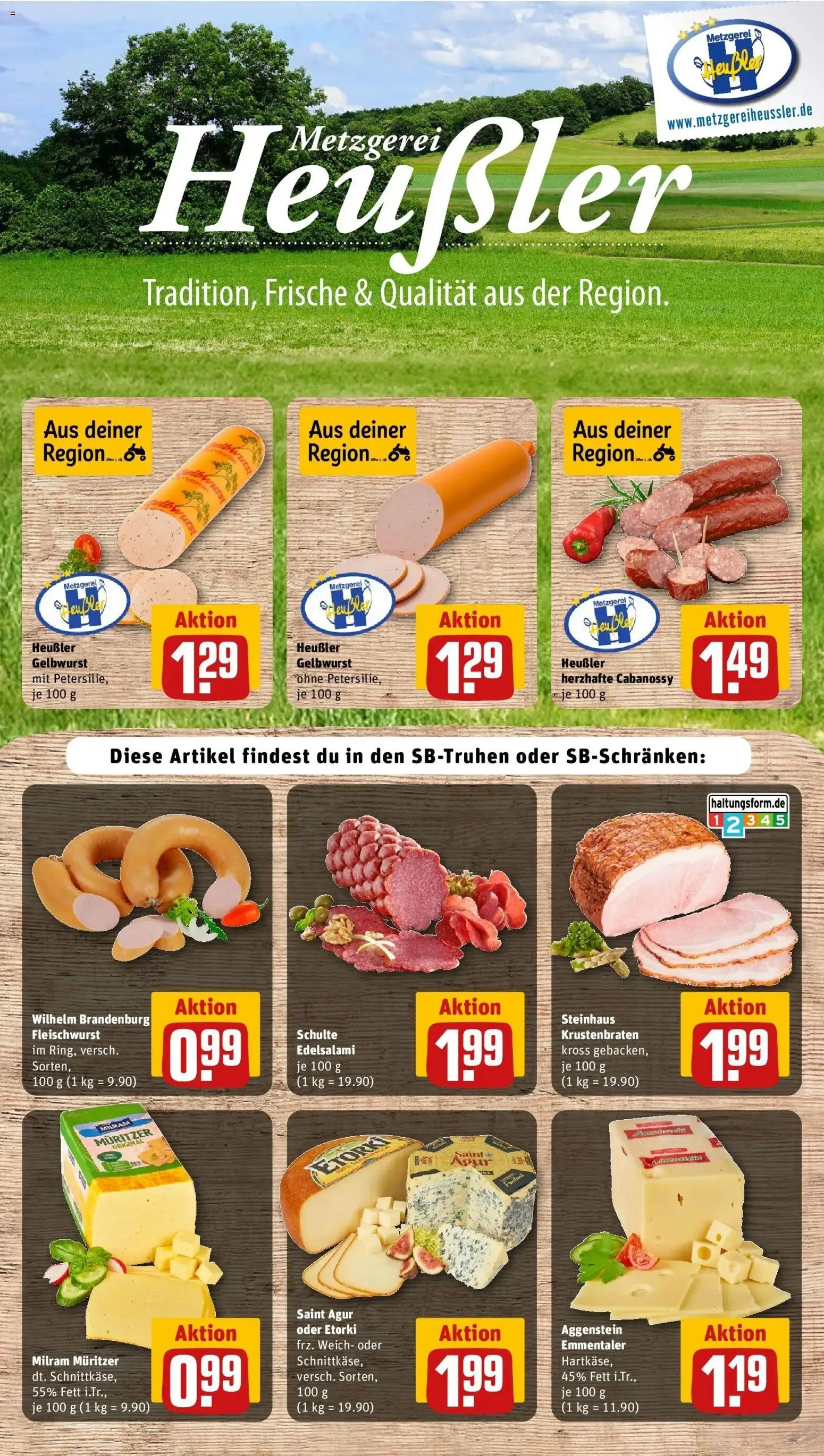 REWE Prospekt ab 17.08.2026 zum Blättern » Angebote | Seite: 13 | Produkte: Krustenbraten, Milram