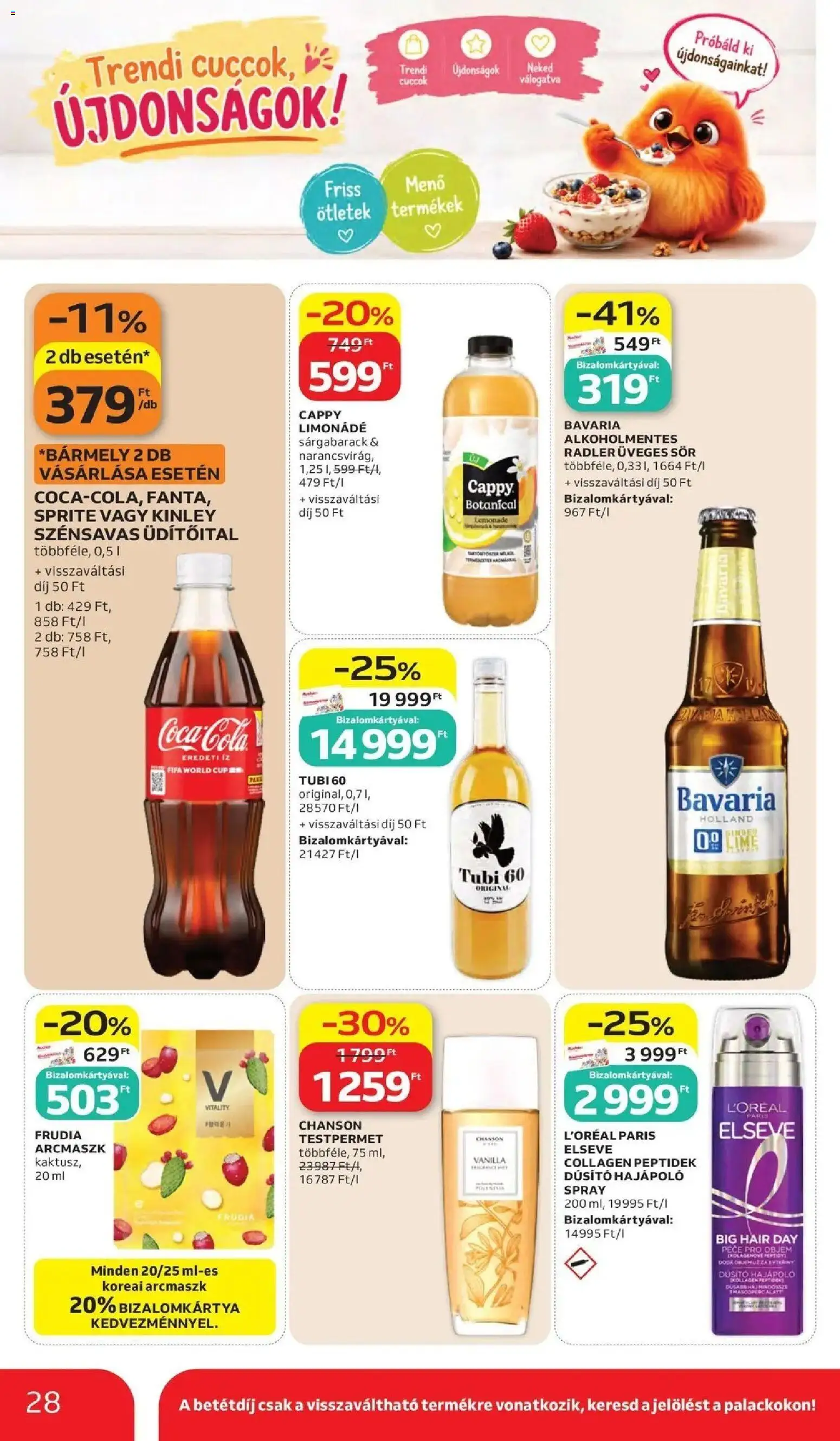 Auchan akciós ujság - amely érvényes a következő dátumtól: 28.05.2026 | Oldal: 28 | Termékek: Testpermet, Sárgabarack, Limonádé, Sör