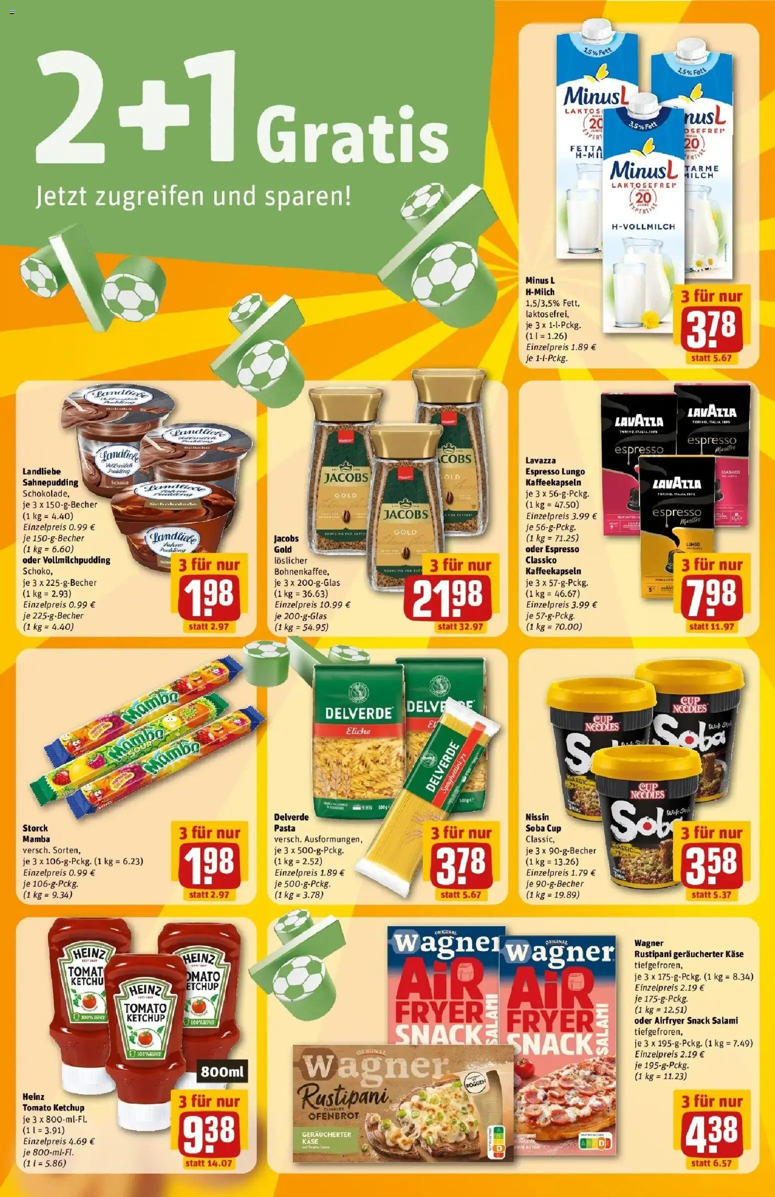 Rewe Prospekt Salzgitter – gültig ab 13.07.2026 | Seite: 4 | Produkte: Lavazza, Milch, Käse, Pasta