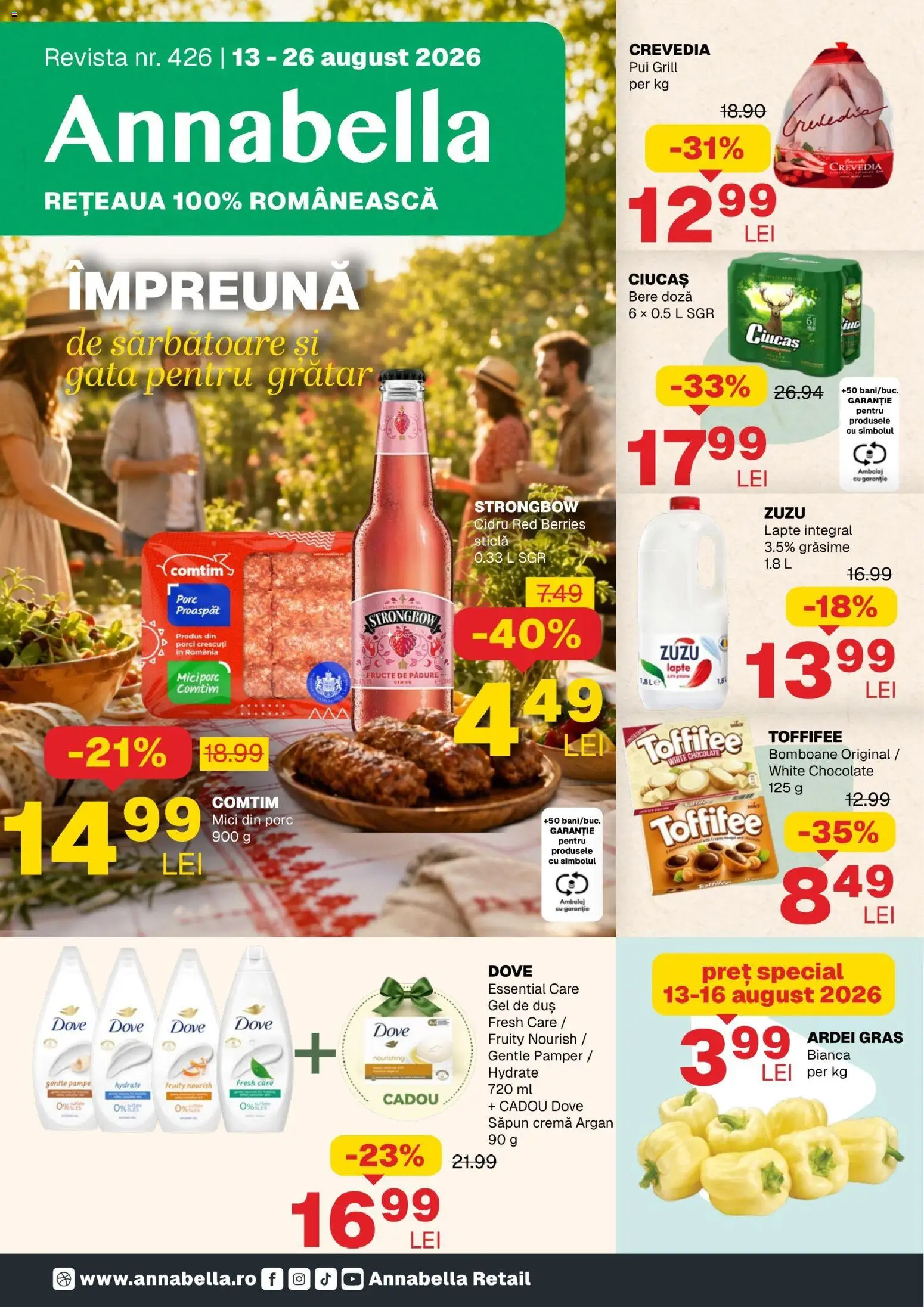 Noul catalog Annabella – valabil de la 13.08.2026 | Pagină: 1 | Produse: Toffifee, Zuzu, Ardei, Cremă