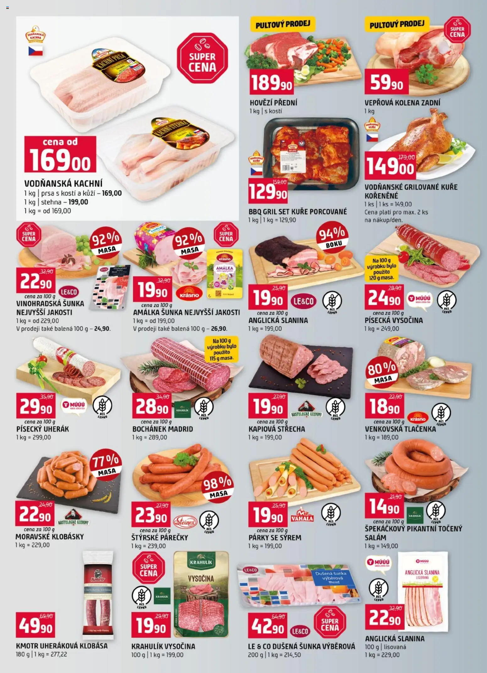 Terno leták od 22.07.2026 | Strana: 2 | Produkty: Hovězí, Kachní prsa, Vysočina, Klobásky