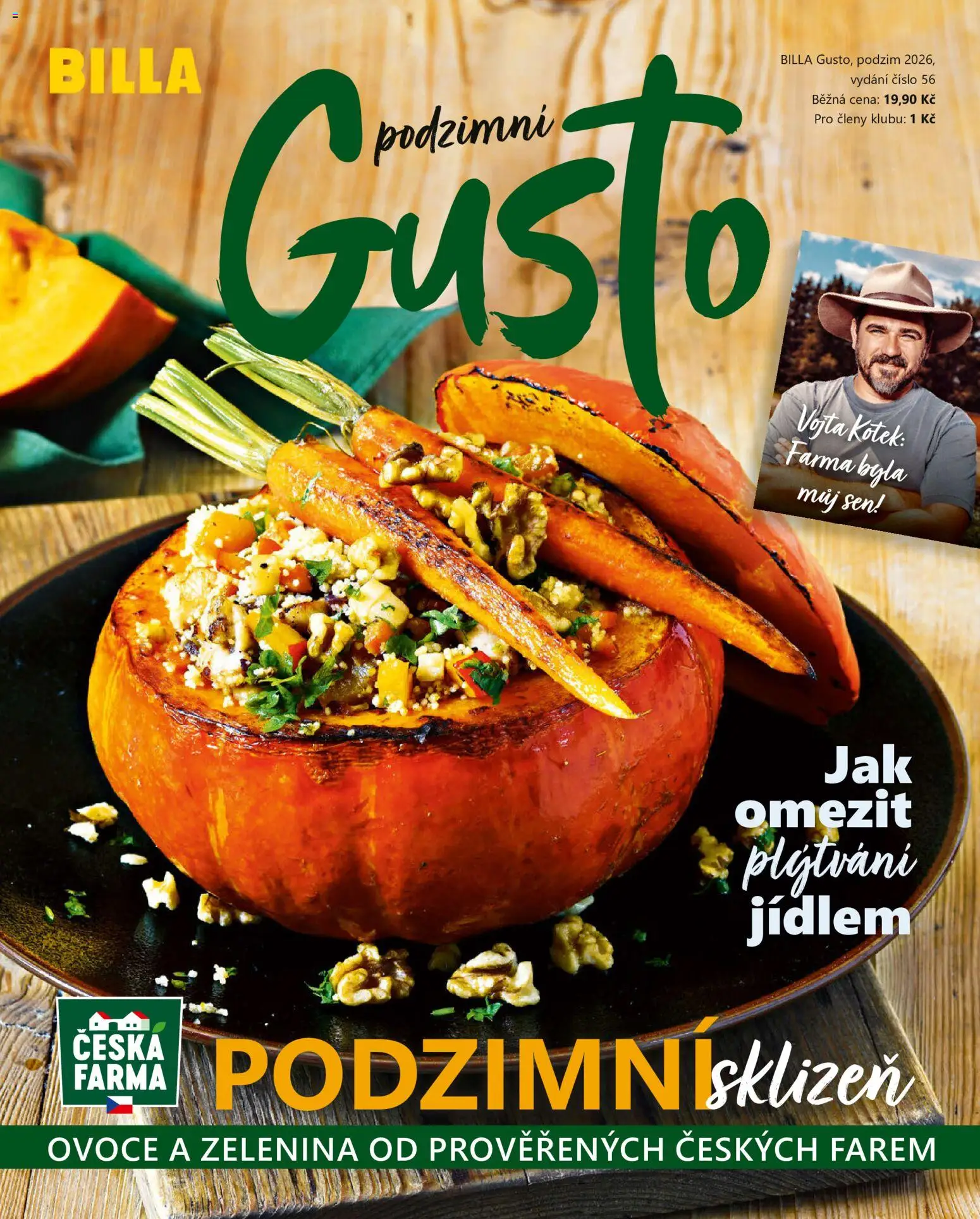 Billa leták - Gusto: Podzim 2026 od 01.09.2026 | Strana: 1 | Produkty: Ovoce a zelenina, Ovoce, Zelenina