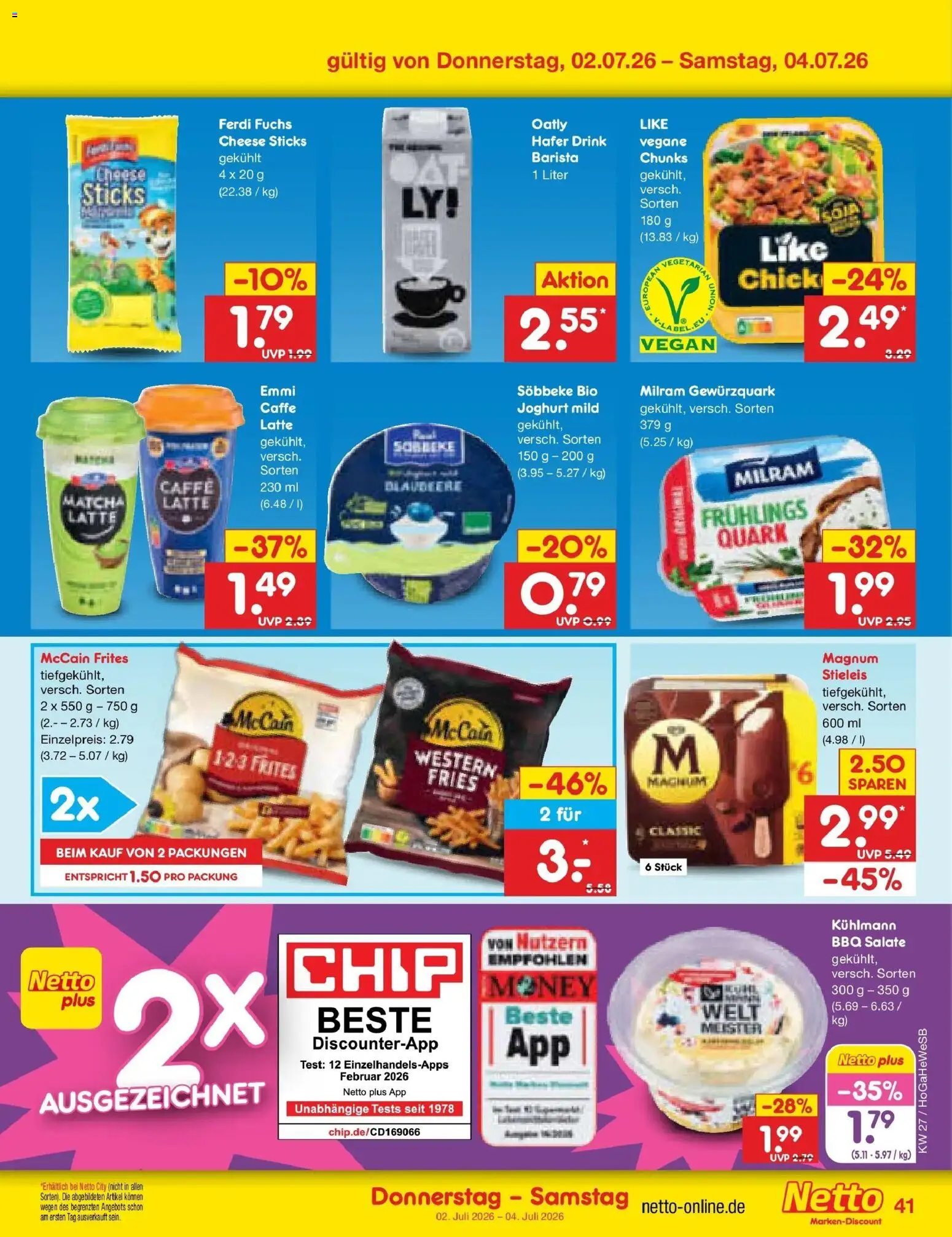 Netto Marken-Discount Prospekt Bremen-Lesum – gültig ab 29.06.2026 | Seite: 59 | Produkte: Quark, Joghurt, Milram, Oatly