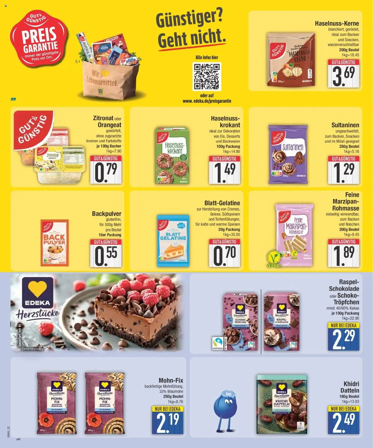 Edeka Prospekt Kolbermoor (ab 19.10.2026) » Angebote Online | Seite: 22 | Produkte: Musli, Mehl, Schokolade, Gouda