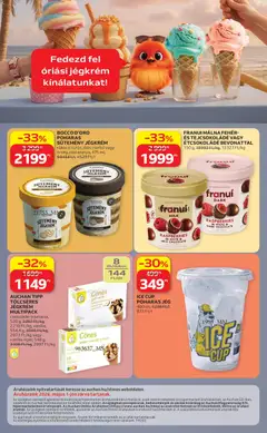 Auchan Jégkrém ajánlataink - amely érvényes a következő dátumtól: 23.04.2026 | Oldal: 16 | Termékek: Málna, Étcsokoládé, Tejcsokoládé, Jégkrém