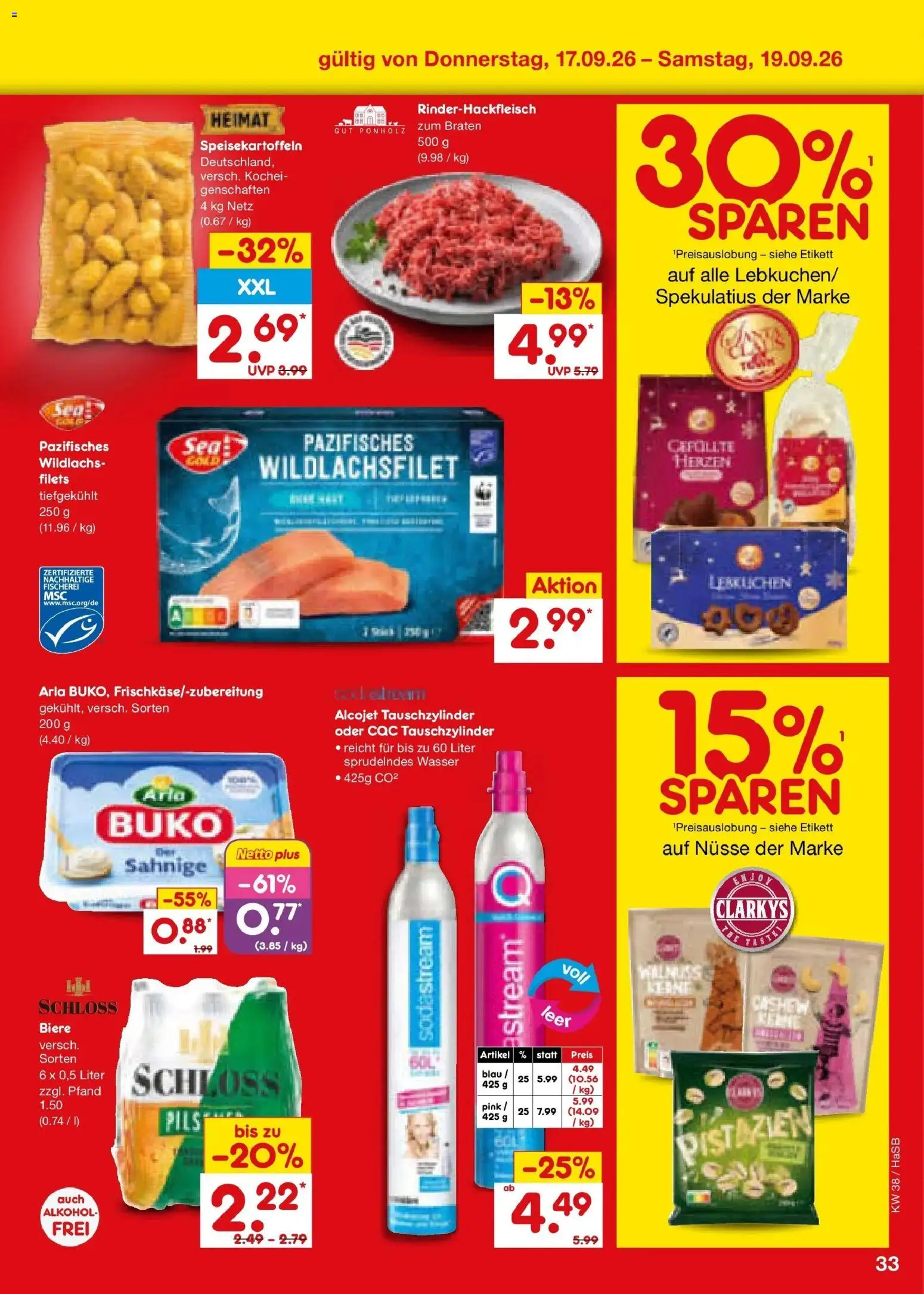 Netto Marken-Discount Prospekt Unna – gültig ab 14.09.2026 | Seite: 47 | Produkte: Pils, Wasser, Nüsse, Sodastream
