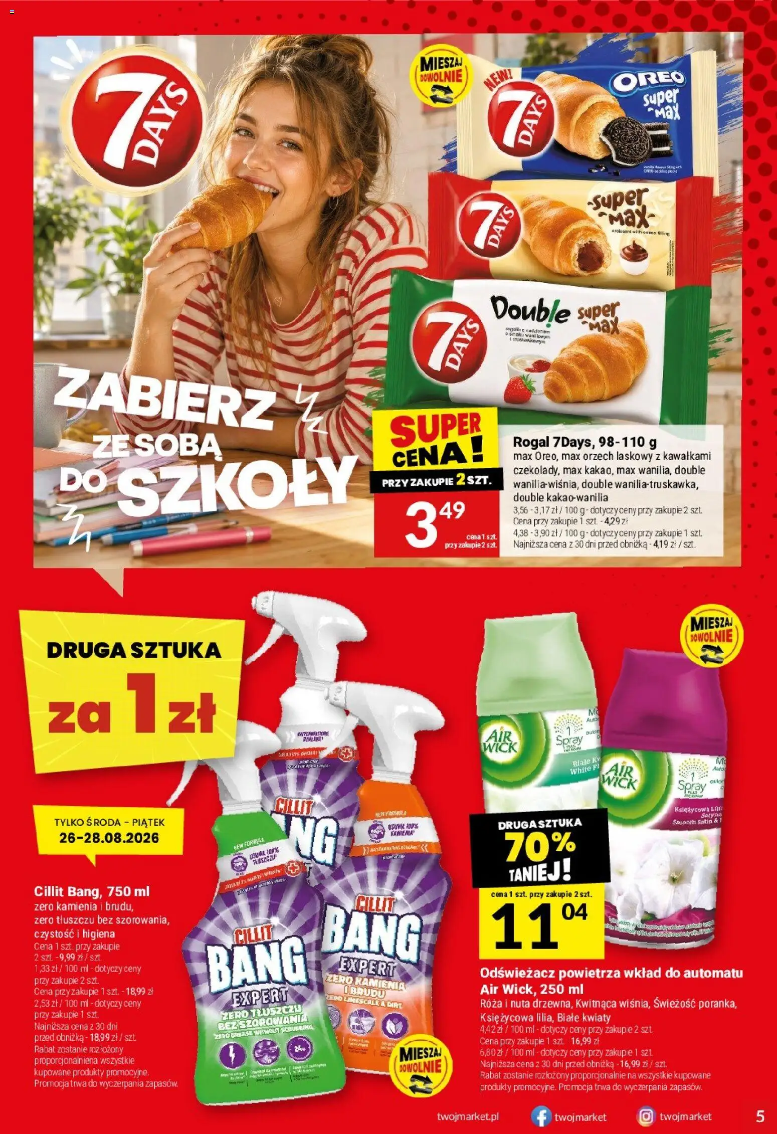 Twój Market gazetka od 26.08.2026 | Strona: 5 | Produkty: Odświeżacz, Odświeżacz powietrza, Kwiaty, Wanilia