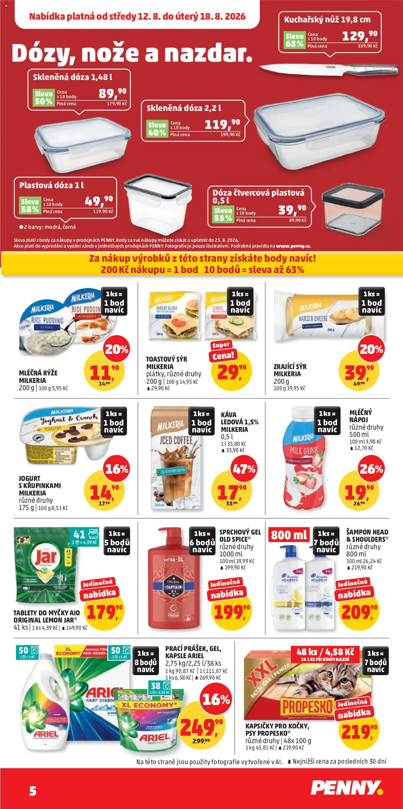 Penny Market leták od 12.08.2026 | Strana: 5 | Produkty: Propesko, Kapsle, Skleněná dóza, Šampon