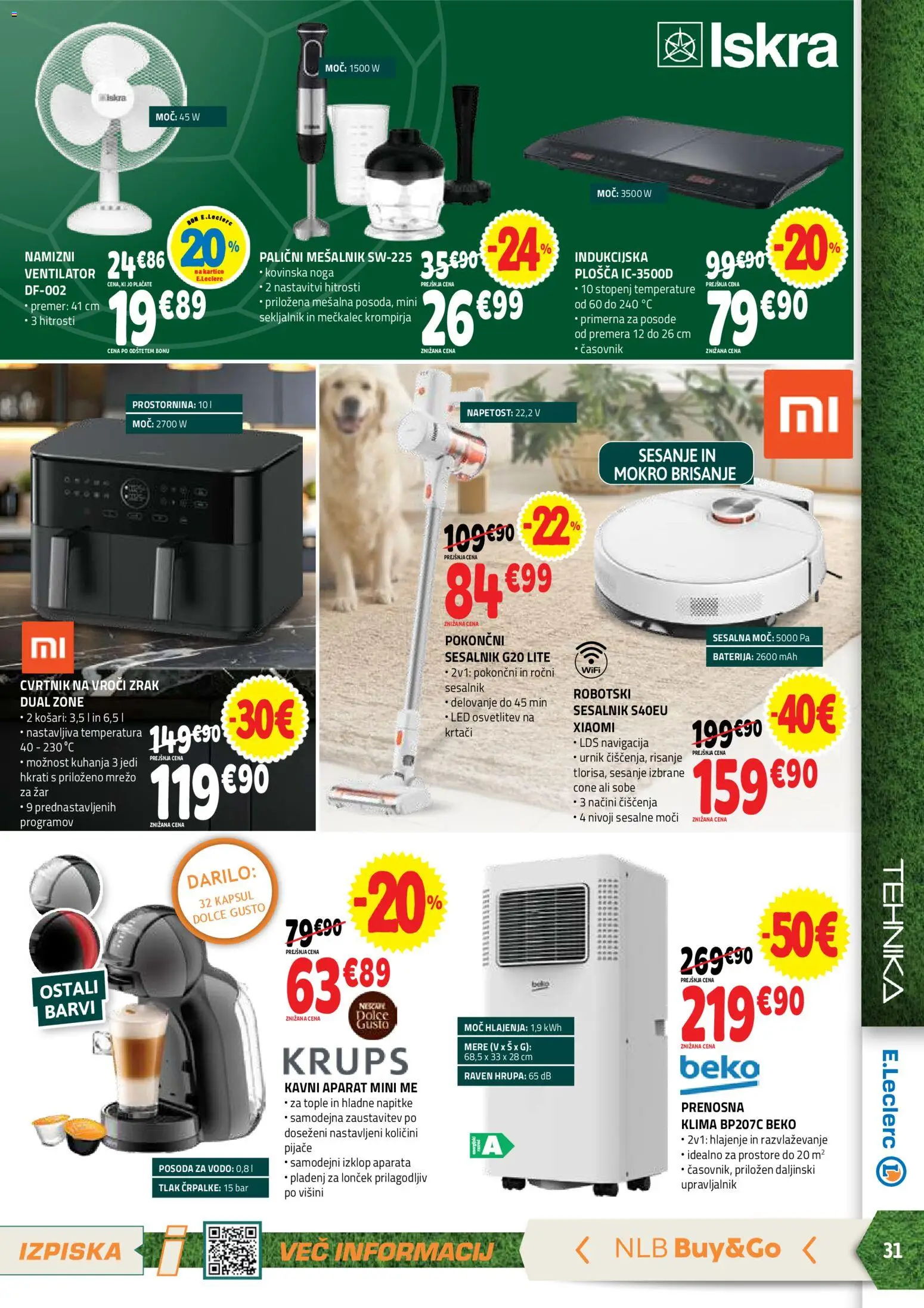Novi E.leclerc katalog ponudbe – veljaven od 17.06.2026 | Stran: 31 | Izdelki: Klima, Zar, Ventilator, Navigacija