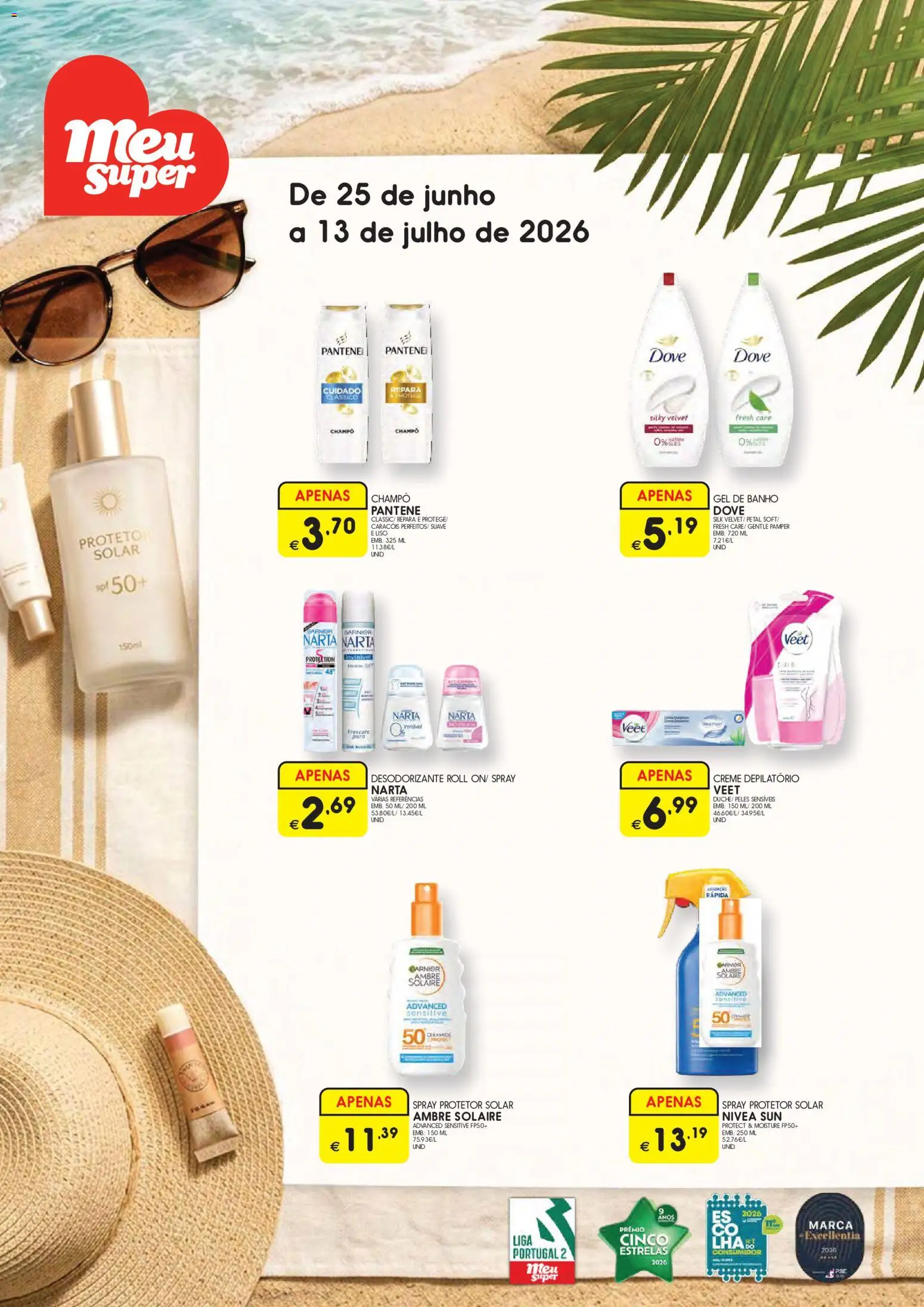 Meu Super folheto │ válido de 25/06/2026 | Página: 1 | Produtos: Gel de banho, Desodorizante, Creme depilatório, Creme