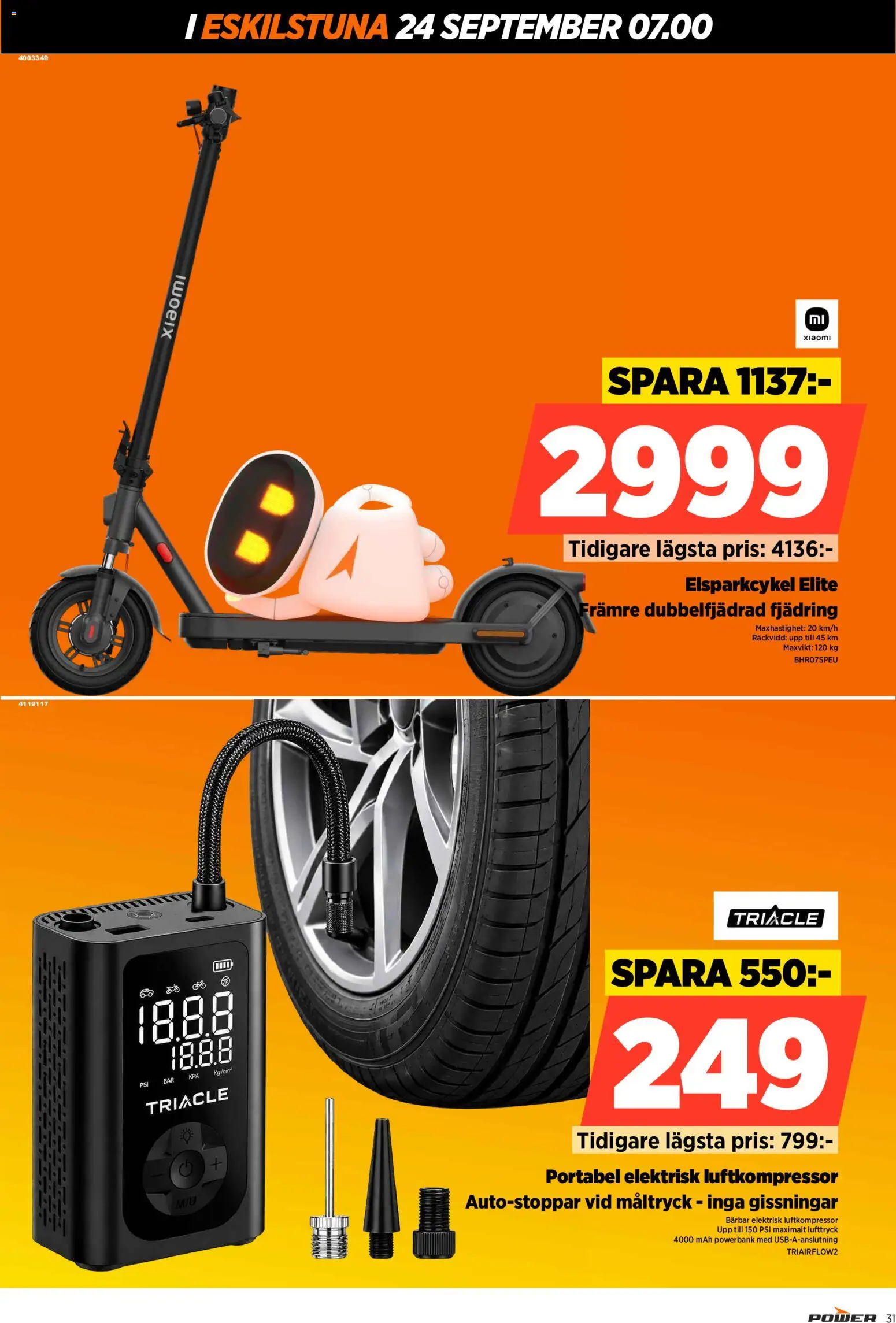 Power reklamblad aktuell från 24/09/2026 | Sida: 31 | Produkter: Luftkompressor, Powerbank