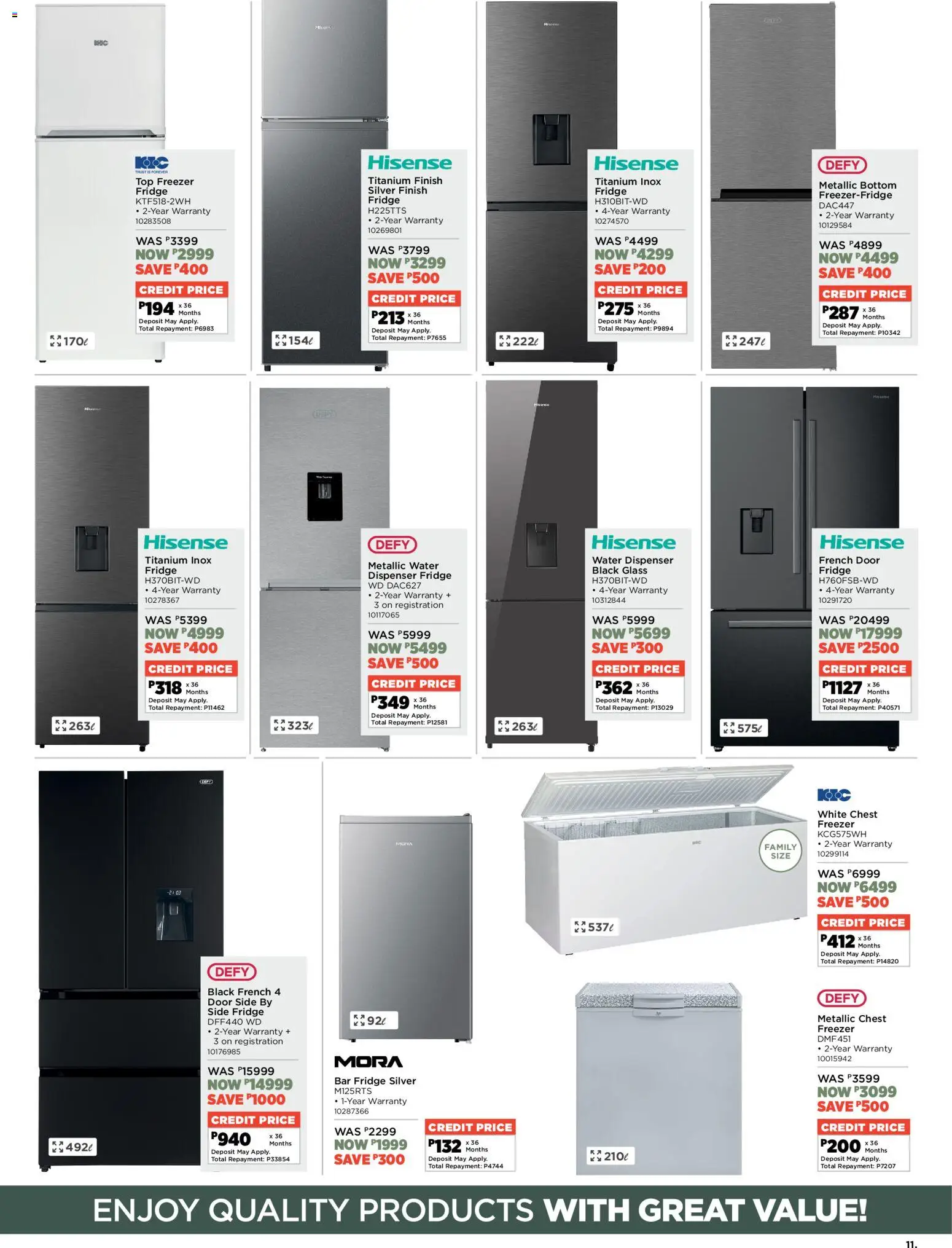 New House and Home catalogue – valid from 18.05.2026 | Page: 11 | Products: Freezer, Fridge, Chest freezer, Water
