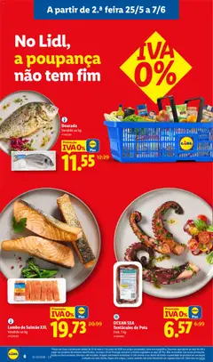 Pré-visualização Lombo de Salmão XXL, Vendido ao kg válido de 25.05.2026 | Página: 6 | Produtos: Dourada, Esparguete, Salmão, Lombo