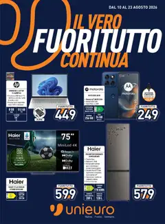 Anteprima del volantino Unieuro volantino valido a partire dal 10/08/2026