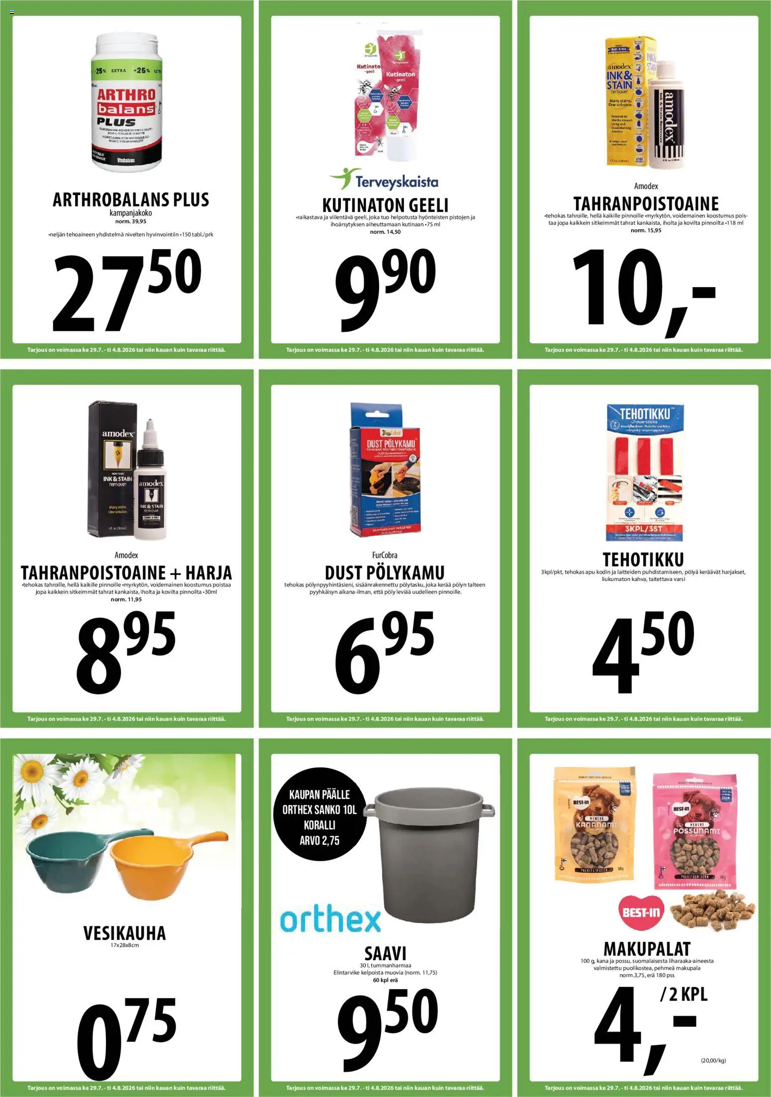 Tuuri tarjoukset – voimassa 29/07/2026 alkaen | Sivu: 19 | Tuotteet: Hella, Harja, Kana, Tahranpoistoaine
