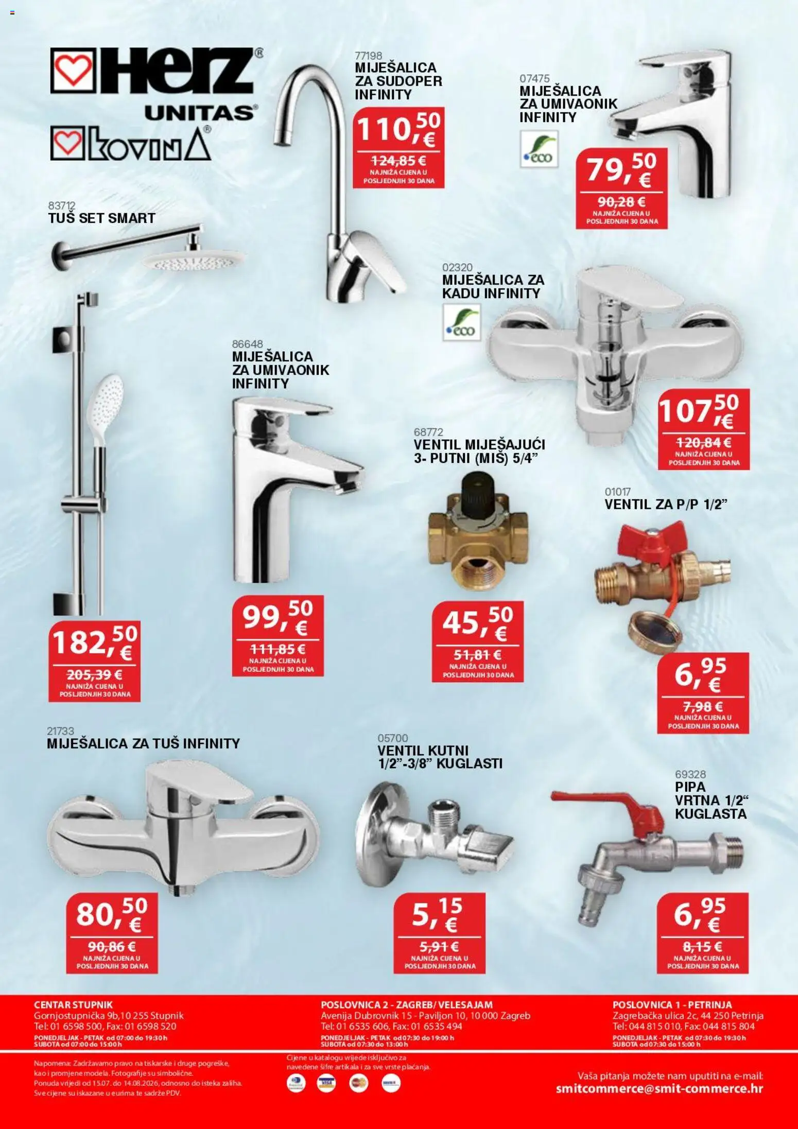 Smit Commerce katalog | vrijedi od 15.07.2026 | Stranica: 12 | Proizvodi: Umivaonik, Tuš, Ventil, Miš