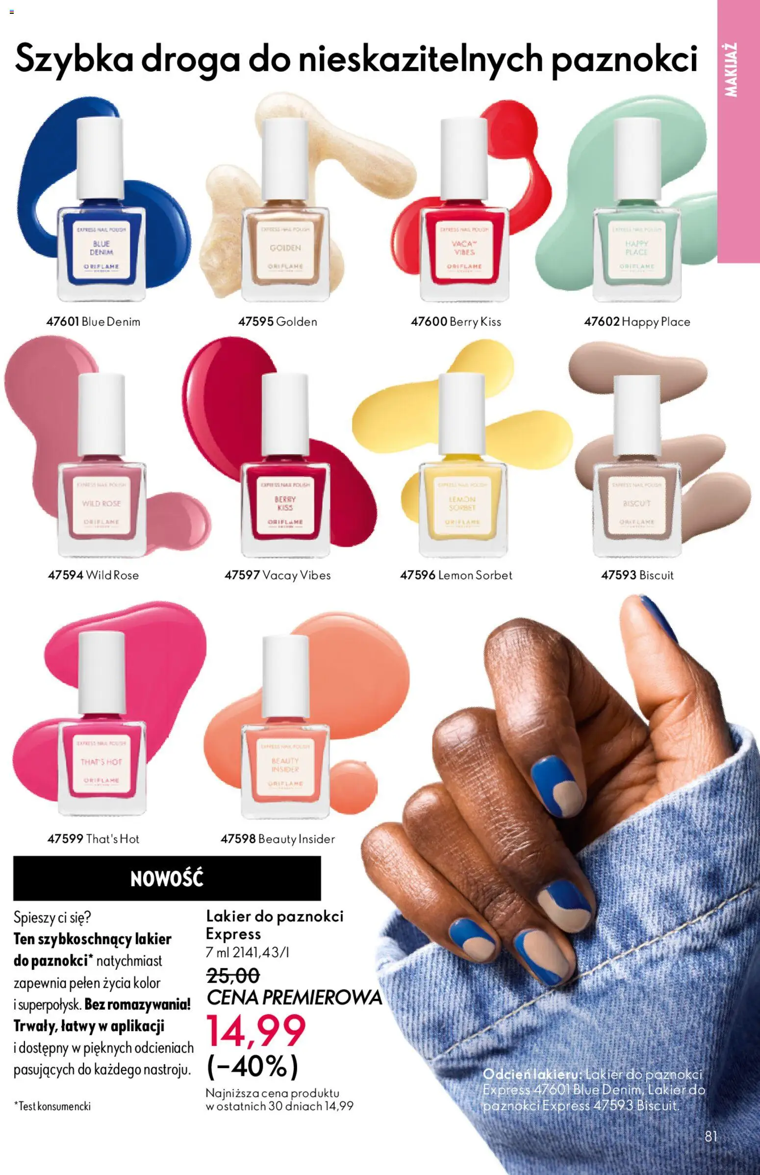 Oriflame Katalog 8 2026 od 27.05.2026 | Strona: 81 | Produkty: Sorbet, Makijaż, Lakier do paznokci
