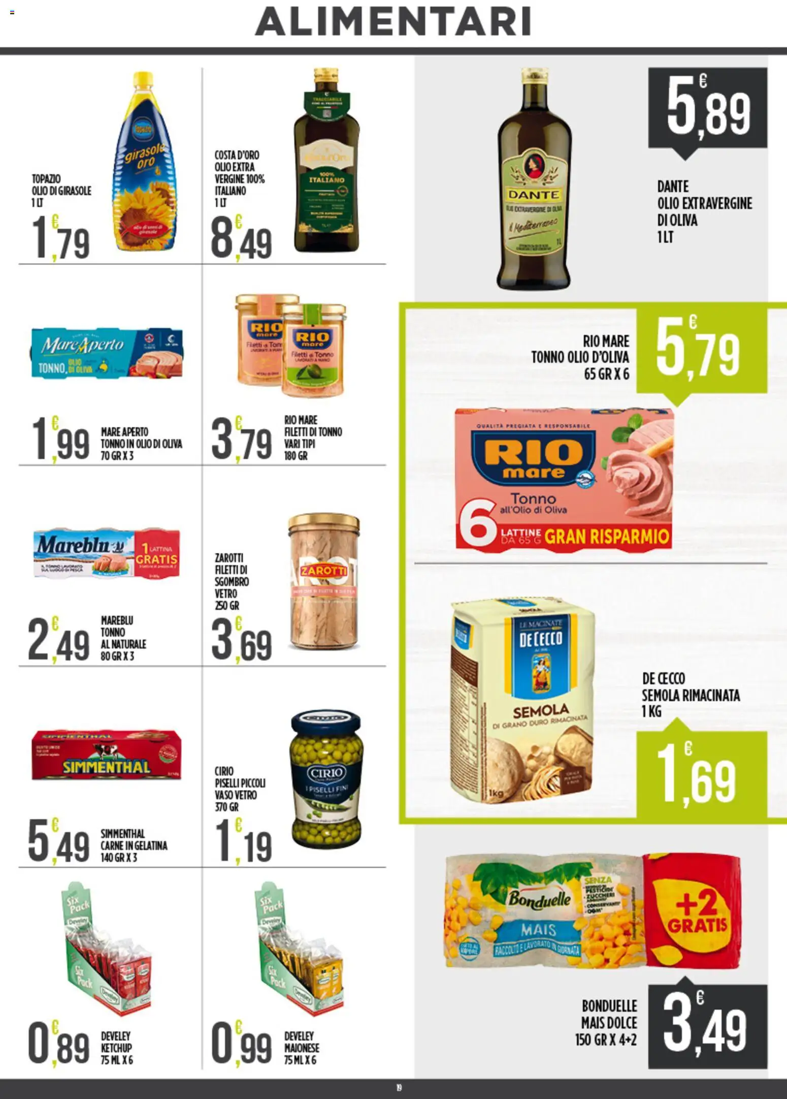 Volantino Euroesse del 20.04.2026 | Pagina: 19 | Prodotti: Ketchup, Olio, Mais, Vaso