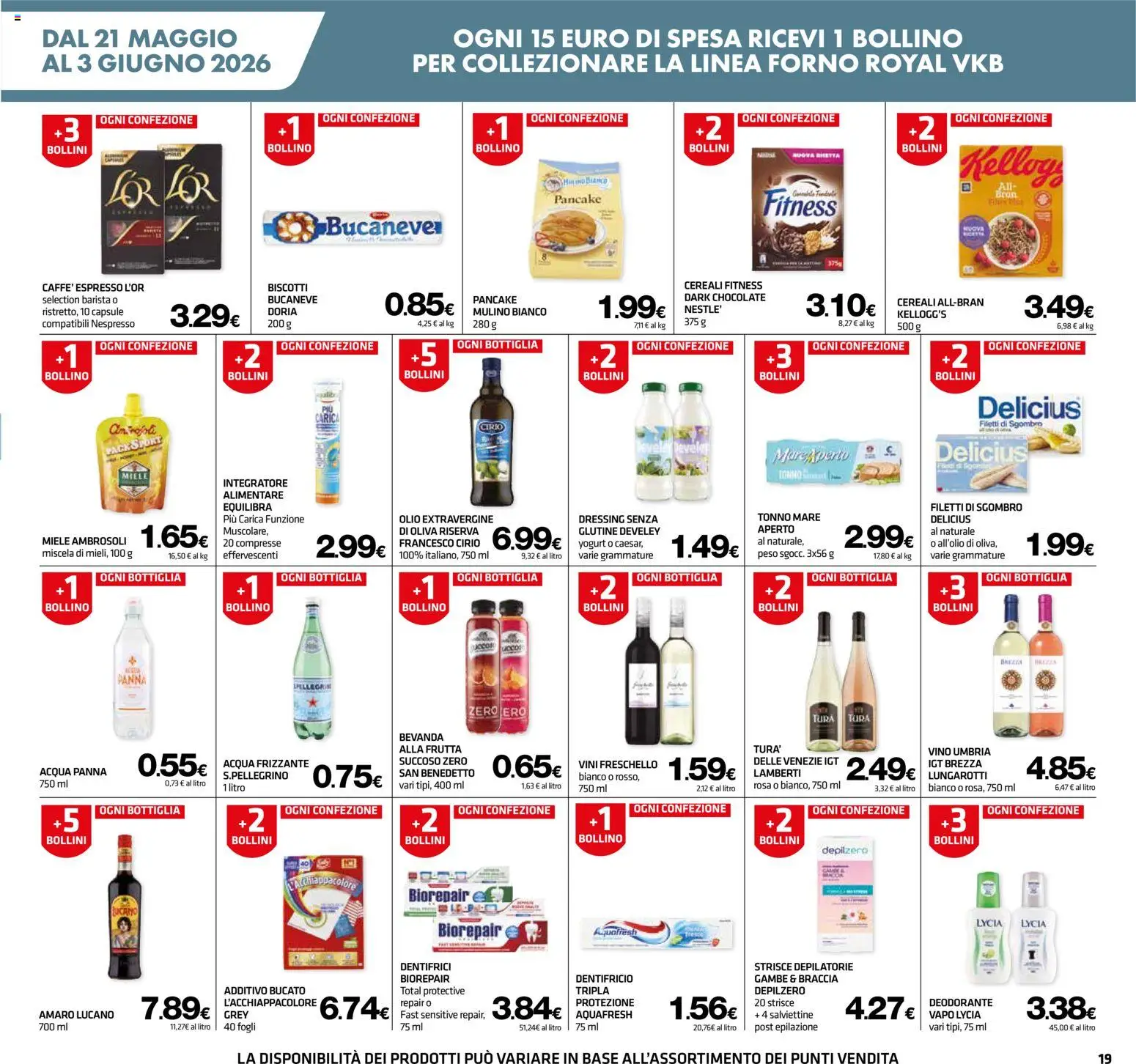 Volantino Superconti del 21.05.2026 | Pagina: 19 | Prodotti: Cereali, Biscotti, Miele, Amaro