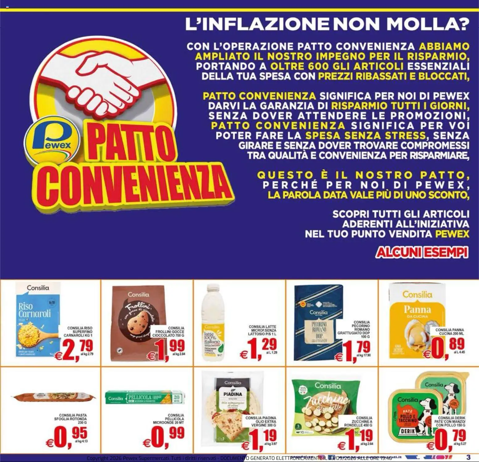 Volantino Pewex del 23/09/2026 | Pagina: 3 | Prodotti: Pollame, Suino, Zucca, Zucca butternut