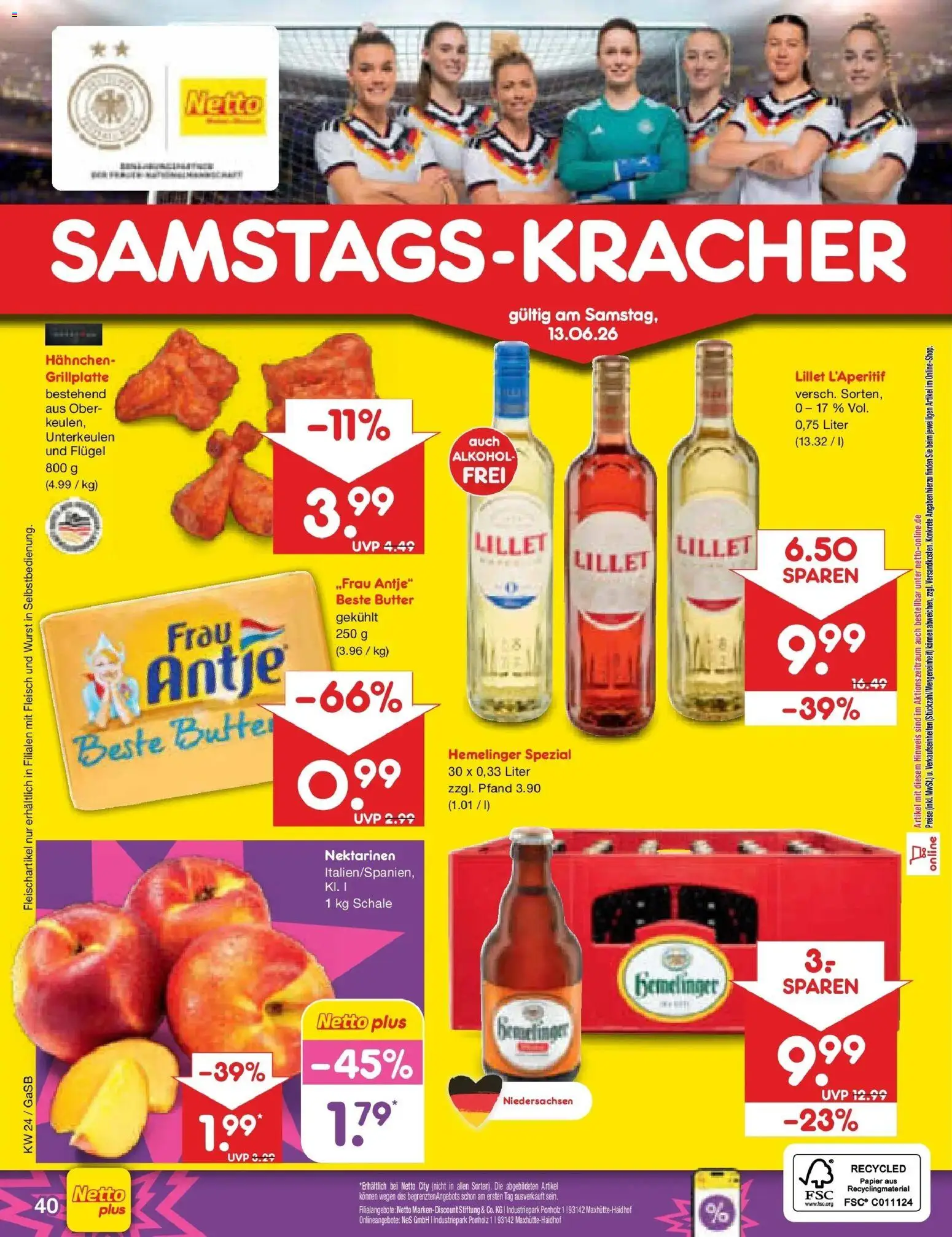 Netto Marken-Discount Prospekt Bremen-Lesum – gültig ab 08.06.2026 | Seite: 58 | Produkte: Hahnchen, Lillet, Wurst, Fleisch