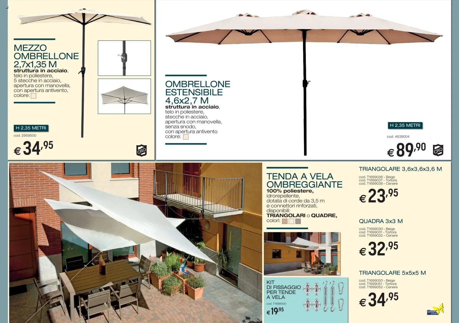 Volantino Brico OK del 05/03/2026 | Pagina: 3 | Prodotti: Tenda, Ombrellone