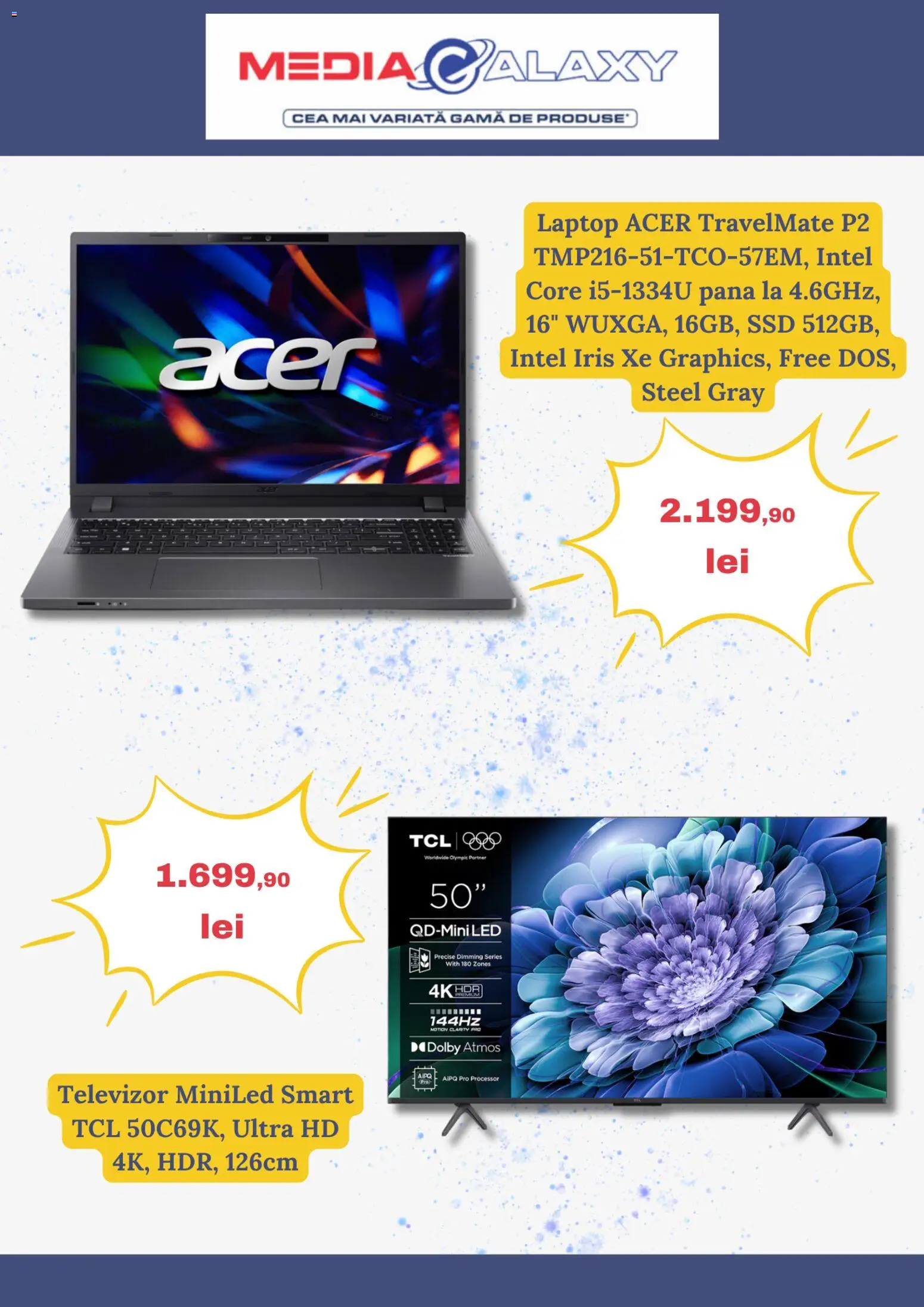 Noul catalog Media Galaxy – valabil de la 21.05.2026 | Pagină: 3 | Produse: Laptop, Televizor, Babak