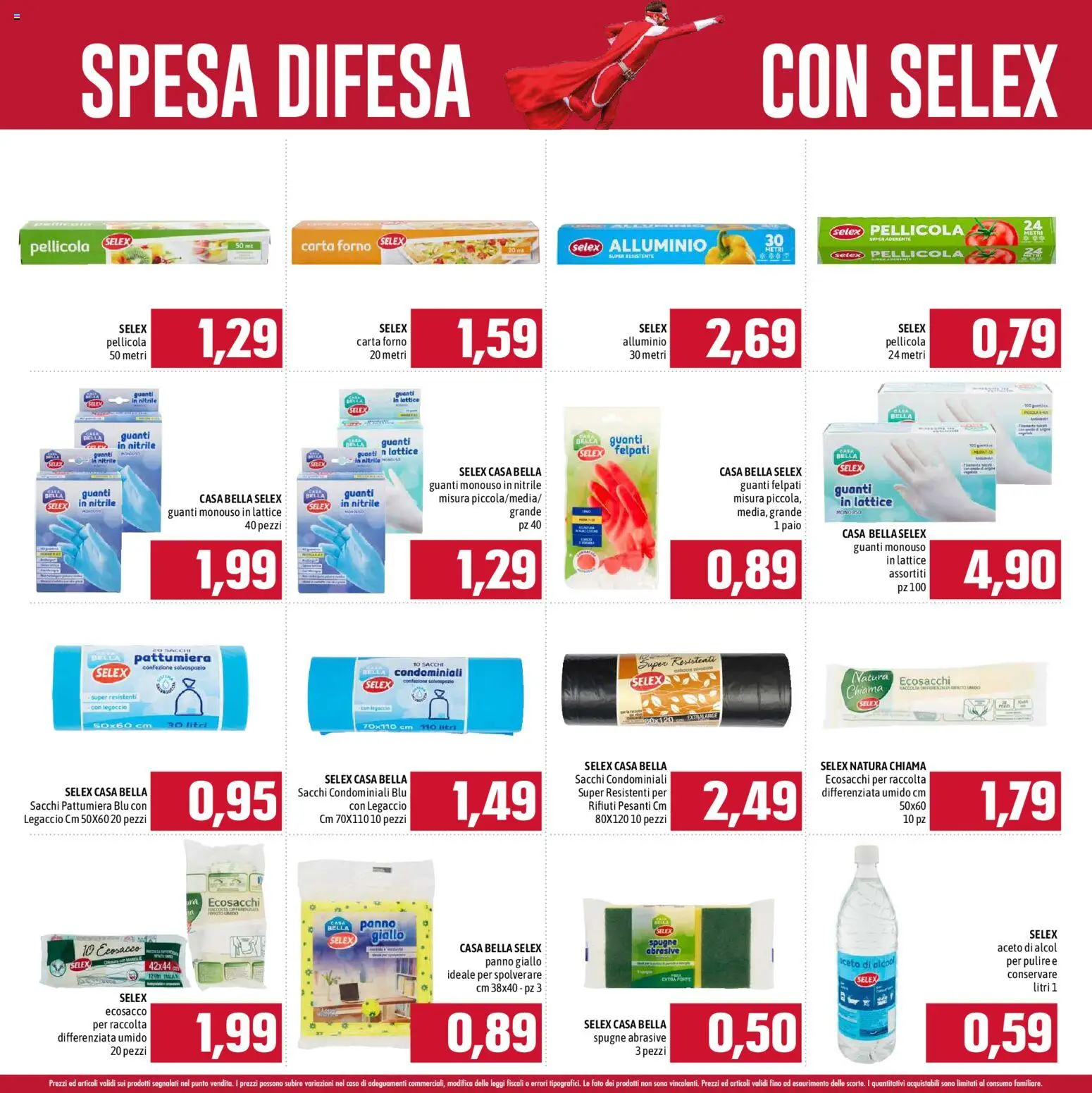 Volantino Emisfero del 01.02.2026 | Pagina: 18 | Prodotti: Guanti, Aceto, Pattumiera, Forno