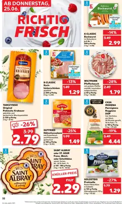 Náhled letáku Kaufland Německo leták od 22.06.2026 | Strana: 32 | Produkty: Forma, Parmigiano Reggiano