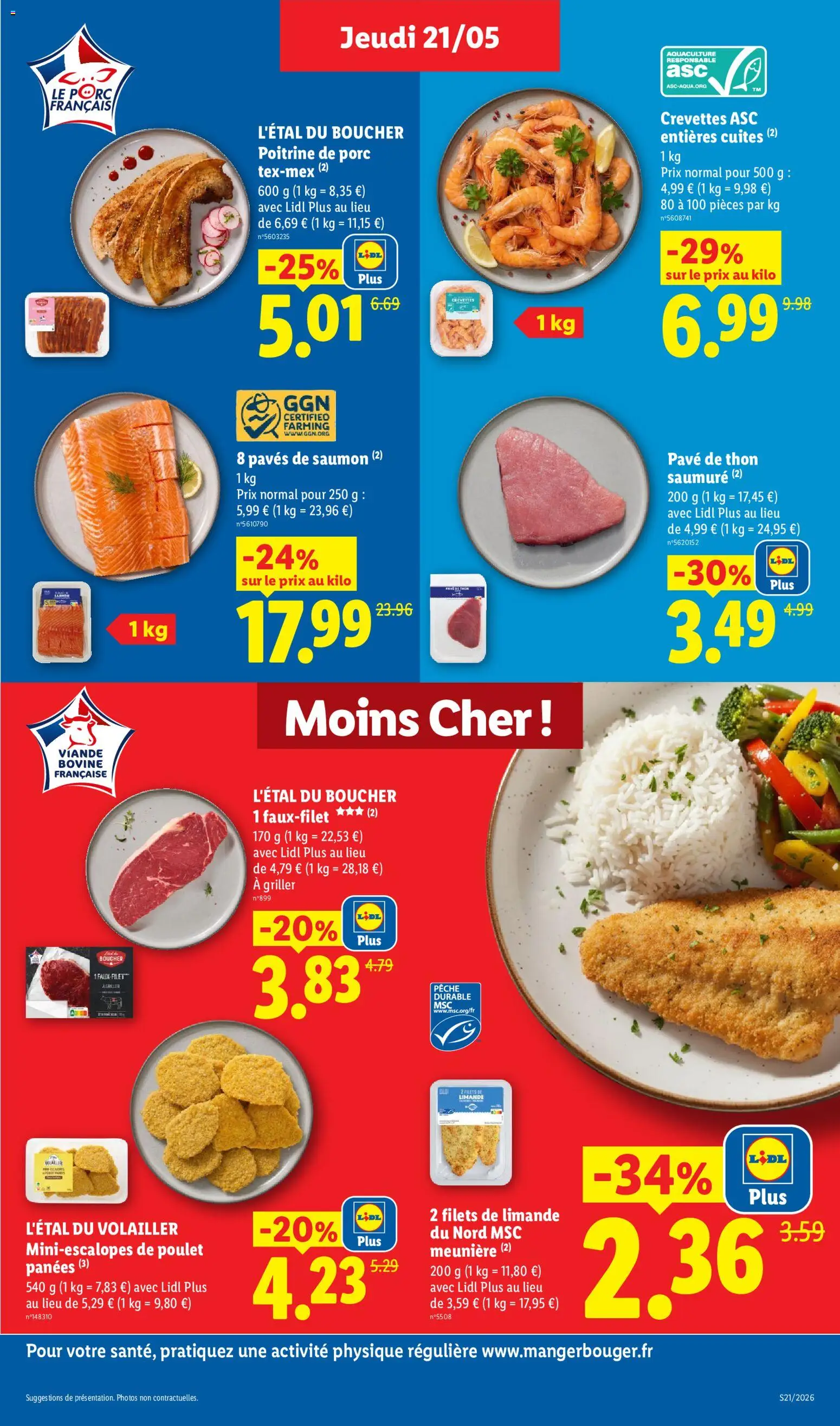{H1} | Page: 7 | Produits: Pêche, Poitrine de porc, Crevettes, Thon