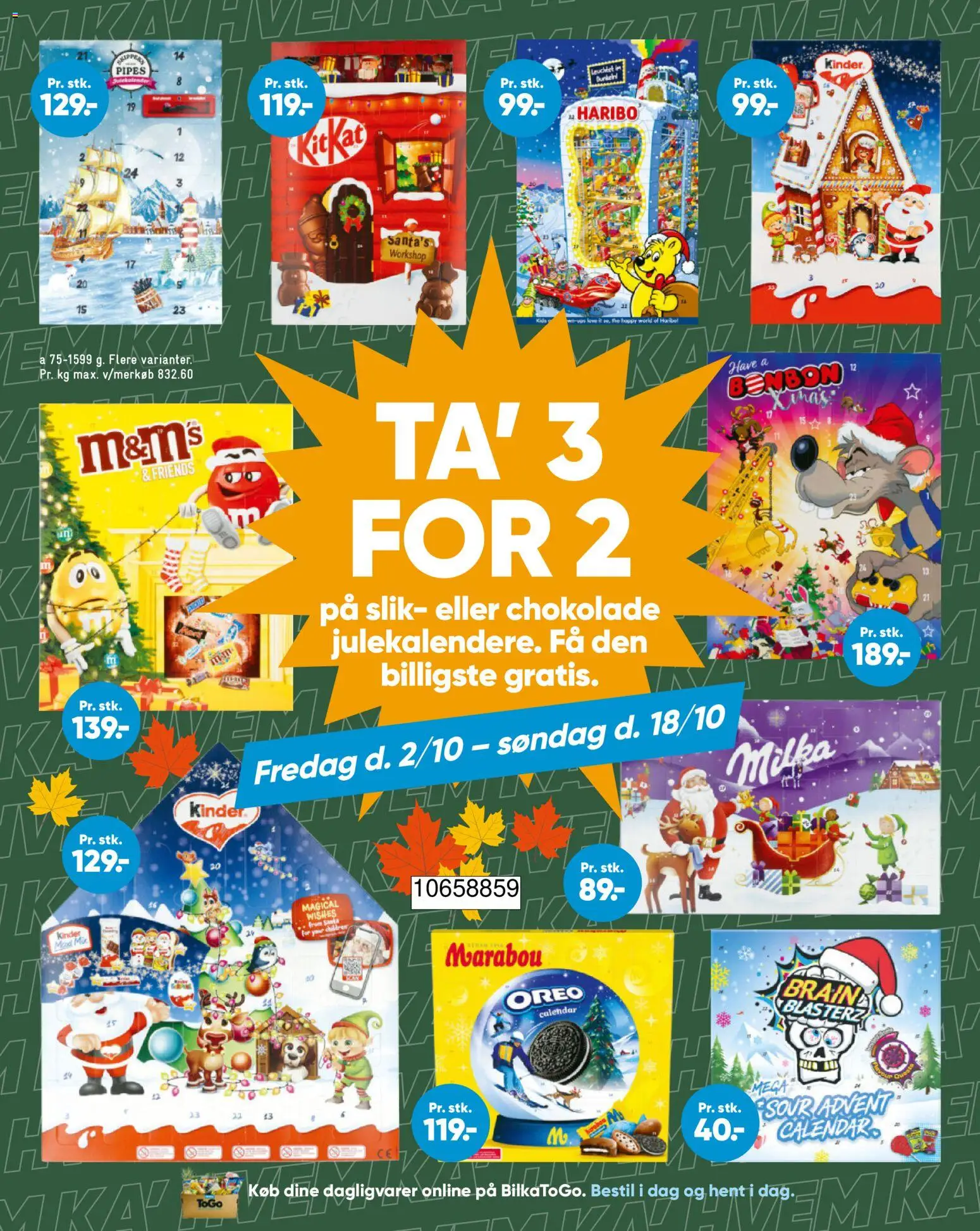 Bilka tilbudsavis – gyldig fra 02/10/2026 | Side: 11 | Produkter: Dagligvarer, Chokolade, Slik, Oreo