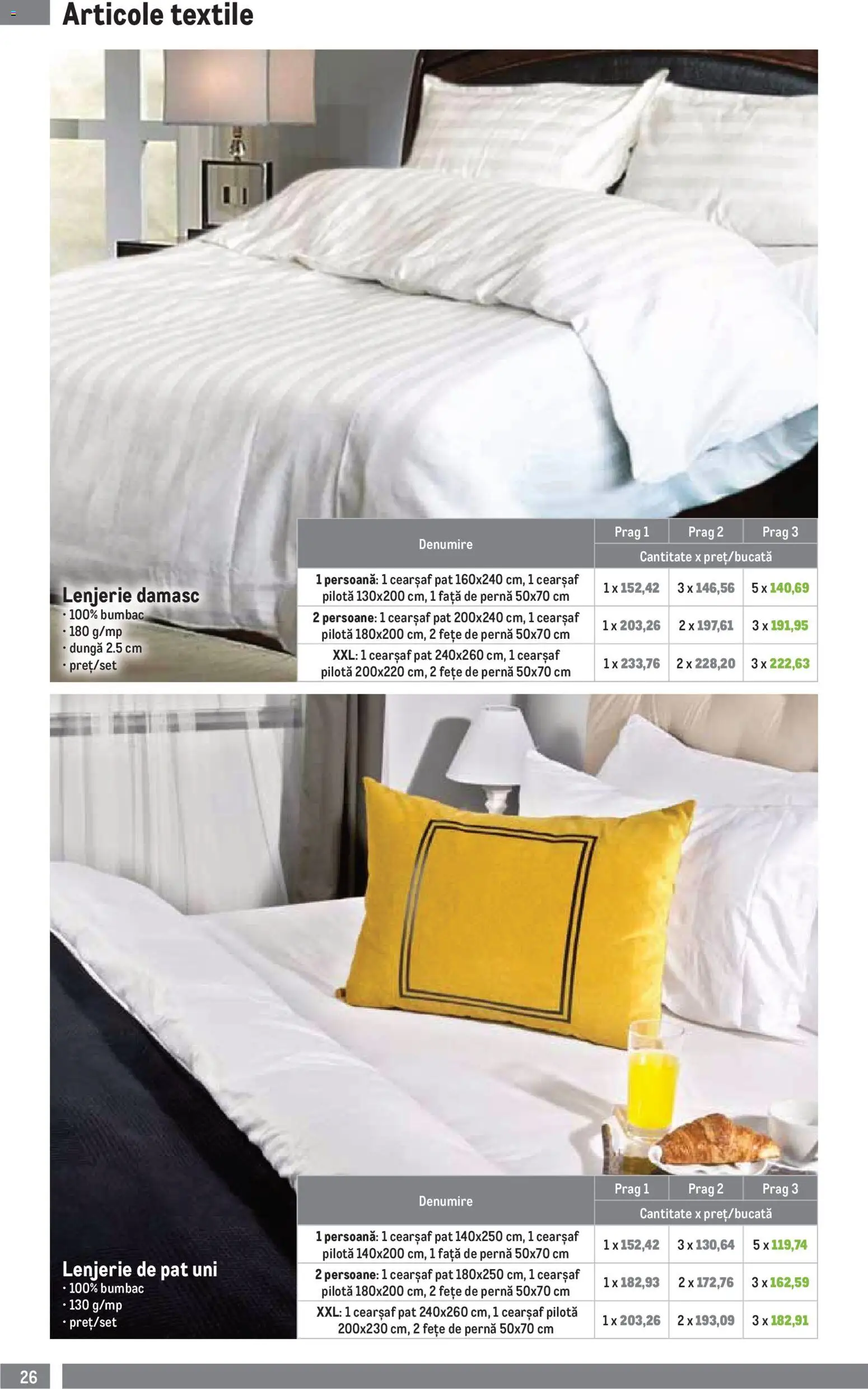 Noul catalog Metro – valabil de la 01.04.2026 | Pagină: 26 | Produse: Pat, Pernă, Pilotă, Față de pernă