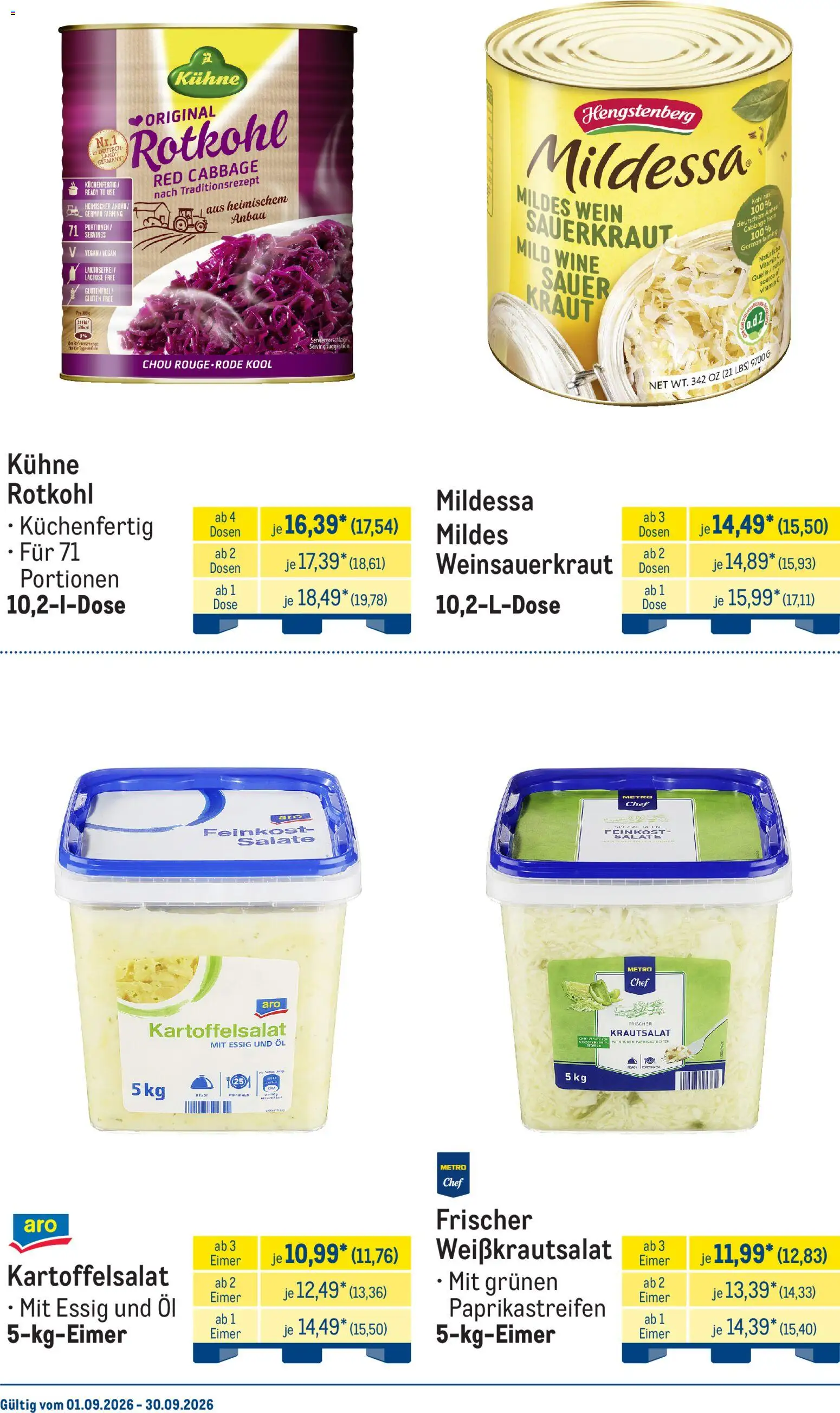 Metro Monats-Menü – gültig ab 01.09.2026 | Seite: 8 | Produkte: Rotkohl, Öl, Kraut, Wein