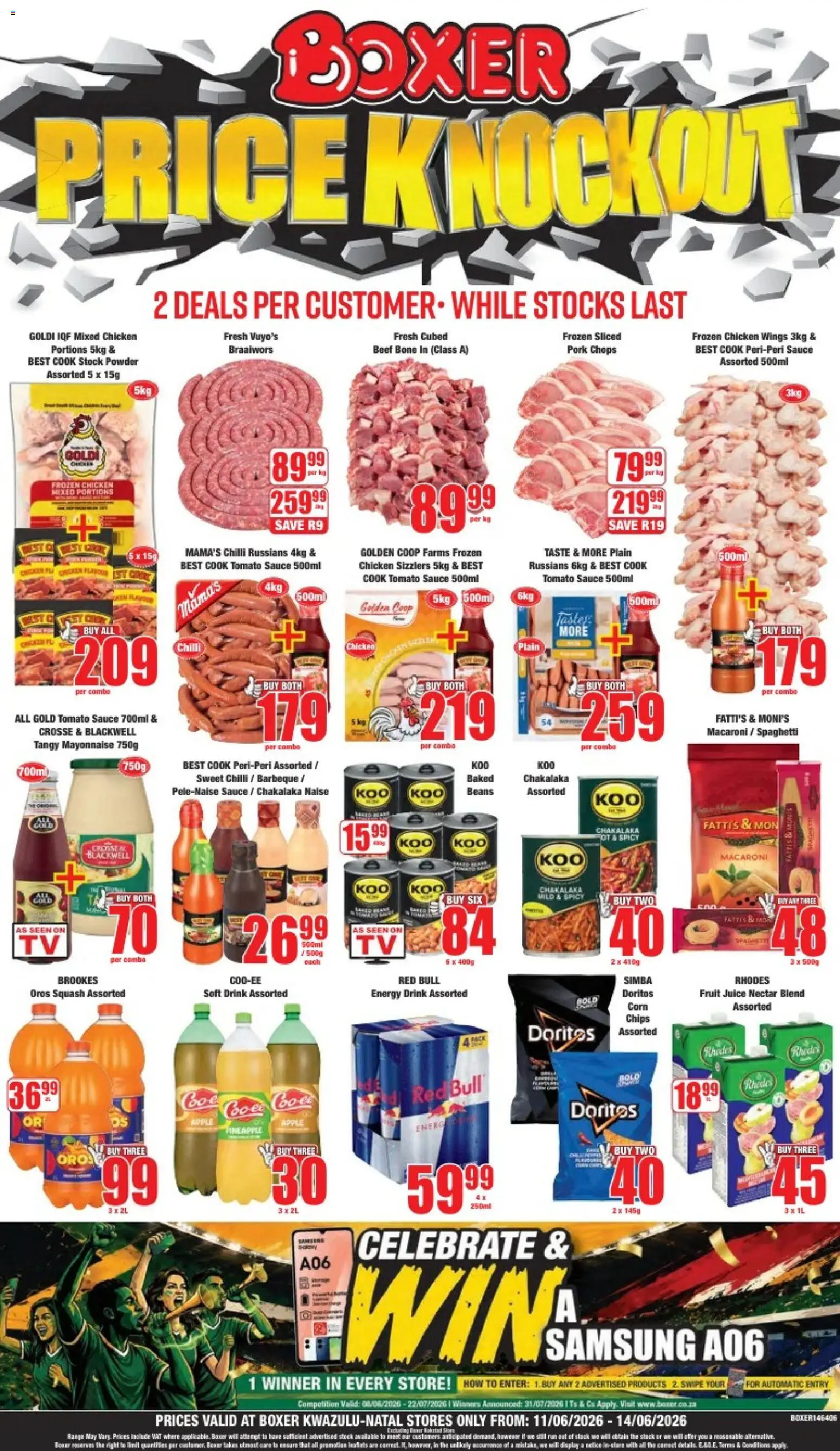 New Boxer catalogue – valid from 11.06.2026 | Page: 1 | Products: Squash, Pasta, Chips, Mayonnaise