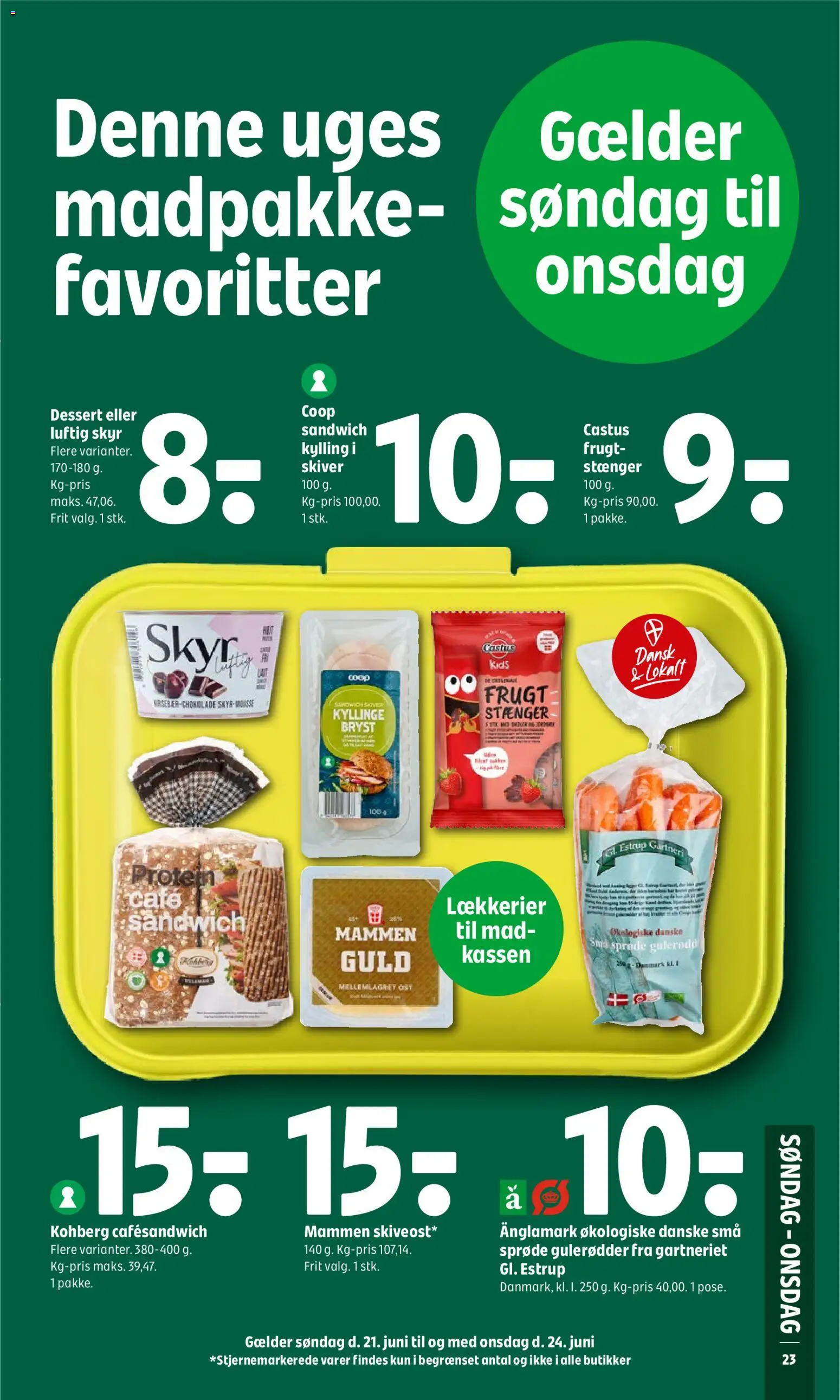 Coop 365 tilbudsavis – gyldig fra 18.06.2026 | Side: 28 | Produkter: Ost, Skyr, Gulerødder
