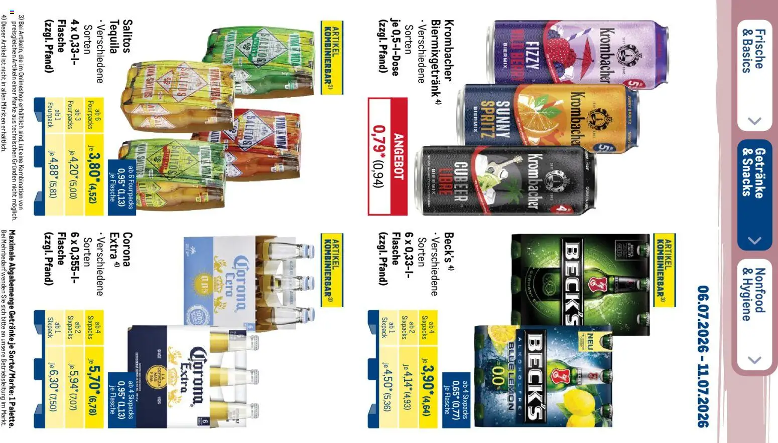 Metro Prospekt – gültig ab 06.07.2026 | Seite: 31 | Produkte: Tequila, Krombacher