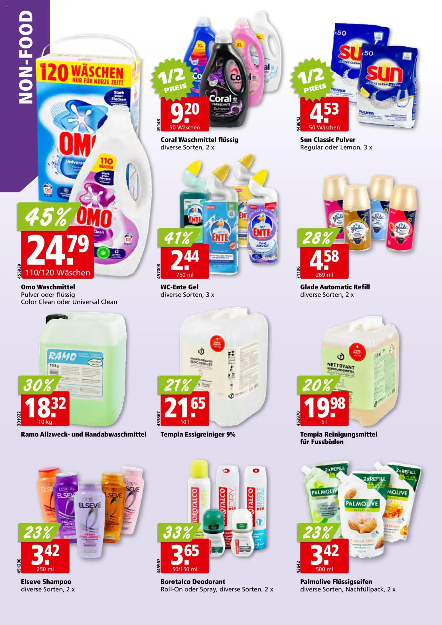 Aligro aktionen Chavannes, Matran, Genf, Sitten – gültig ab 22.06.2026 | Seite: 38 | Produkte: Pulver, Shampoo, Deodorant, Waschmittel