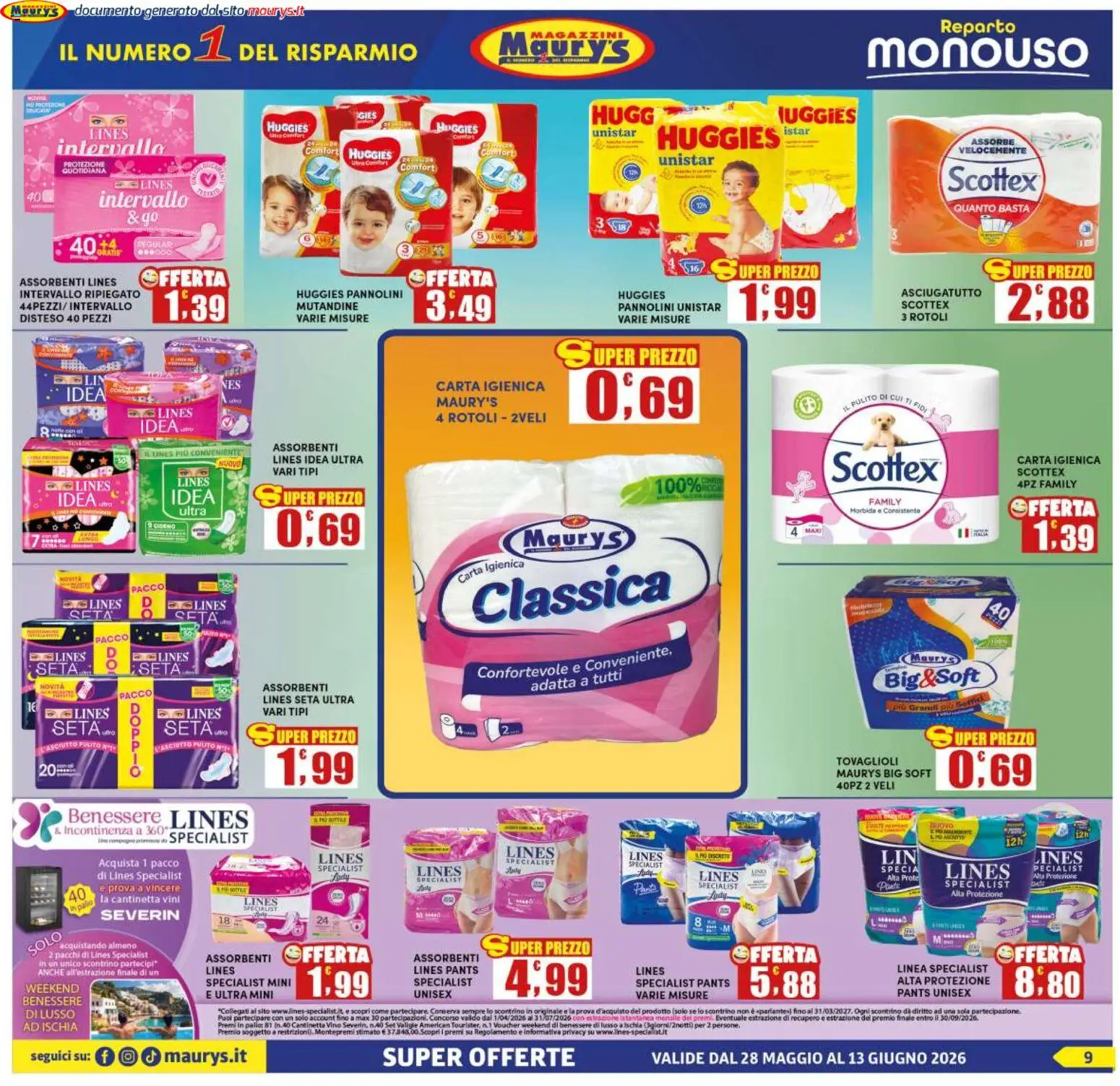 Volantino Maury's del 28.05.2026 | Pagina: 9