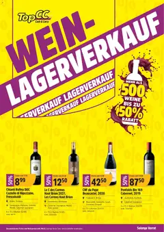 TopCC aktionen Weinlagerverkauf ab 01.10.2026 gültig