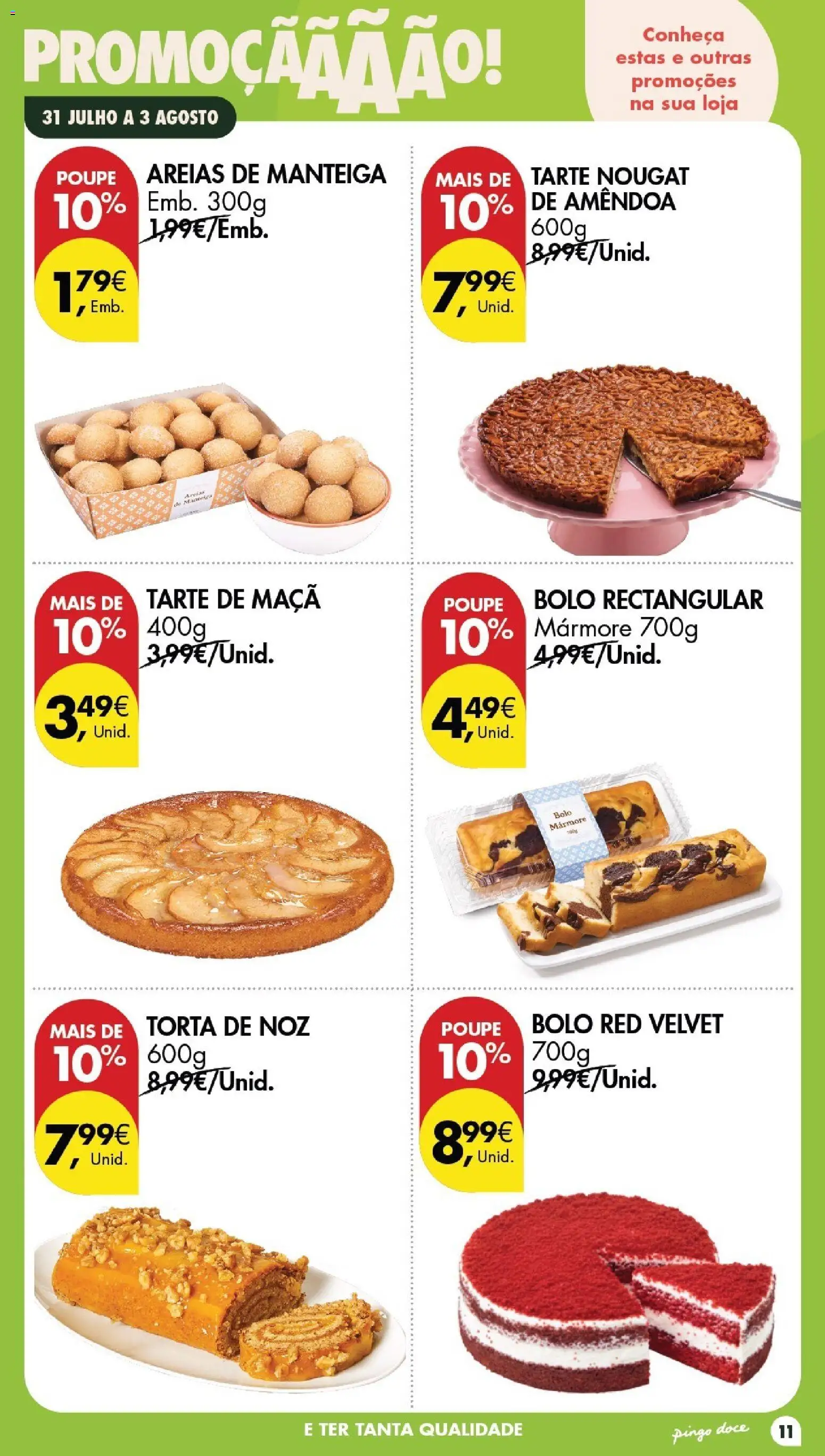 Pingo Doce Poupe este Fim de Semana │ válido de 31/07/2026 | Página: 11 | Produtos: Bolo, Manteiga, Maça, Torta