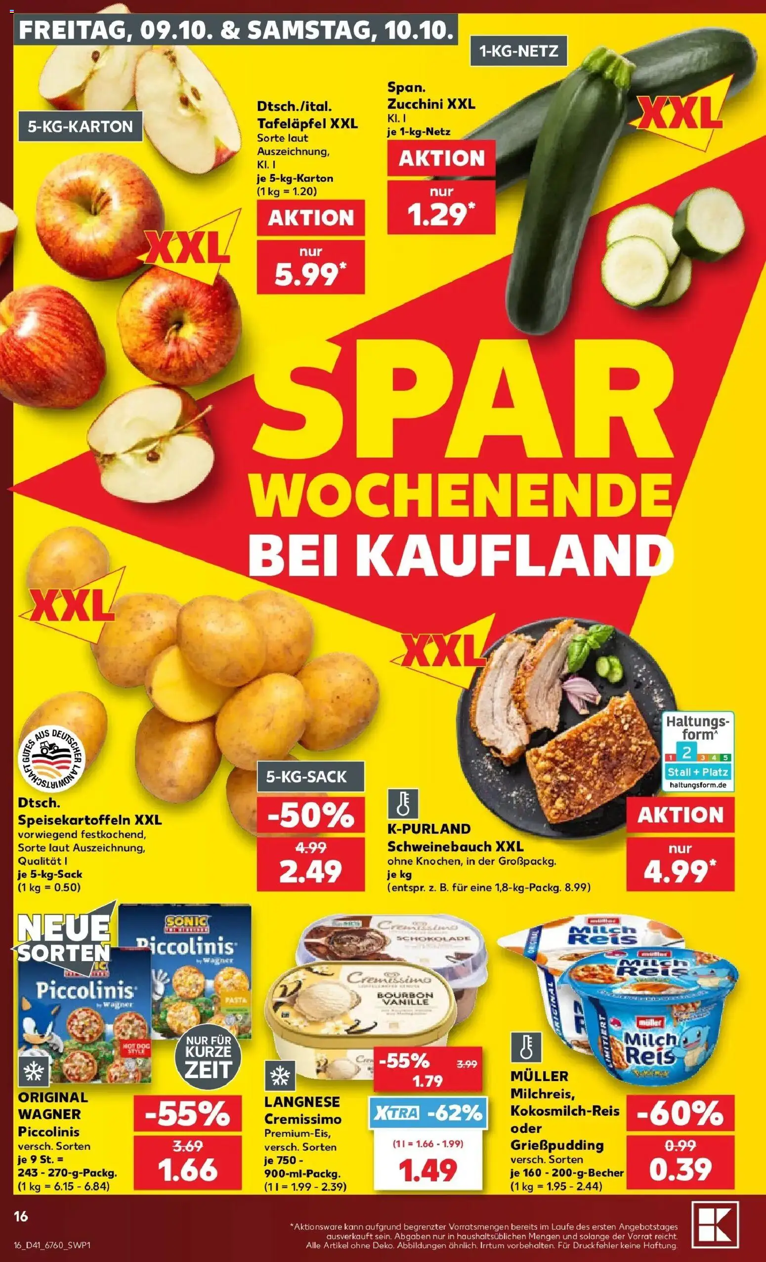 Prospekt Kaufland ab 08.10.2026 » Angebote Online zum Blättern | Seite: 16 | Produkte: Langnese cremissimo, Cremissimo, Milch, Schweinebauch