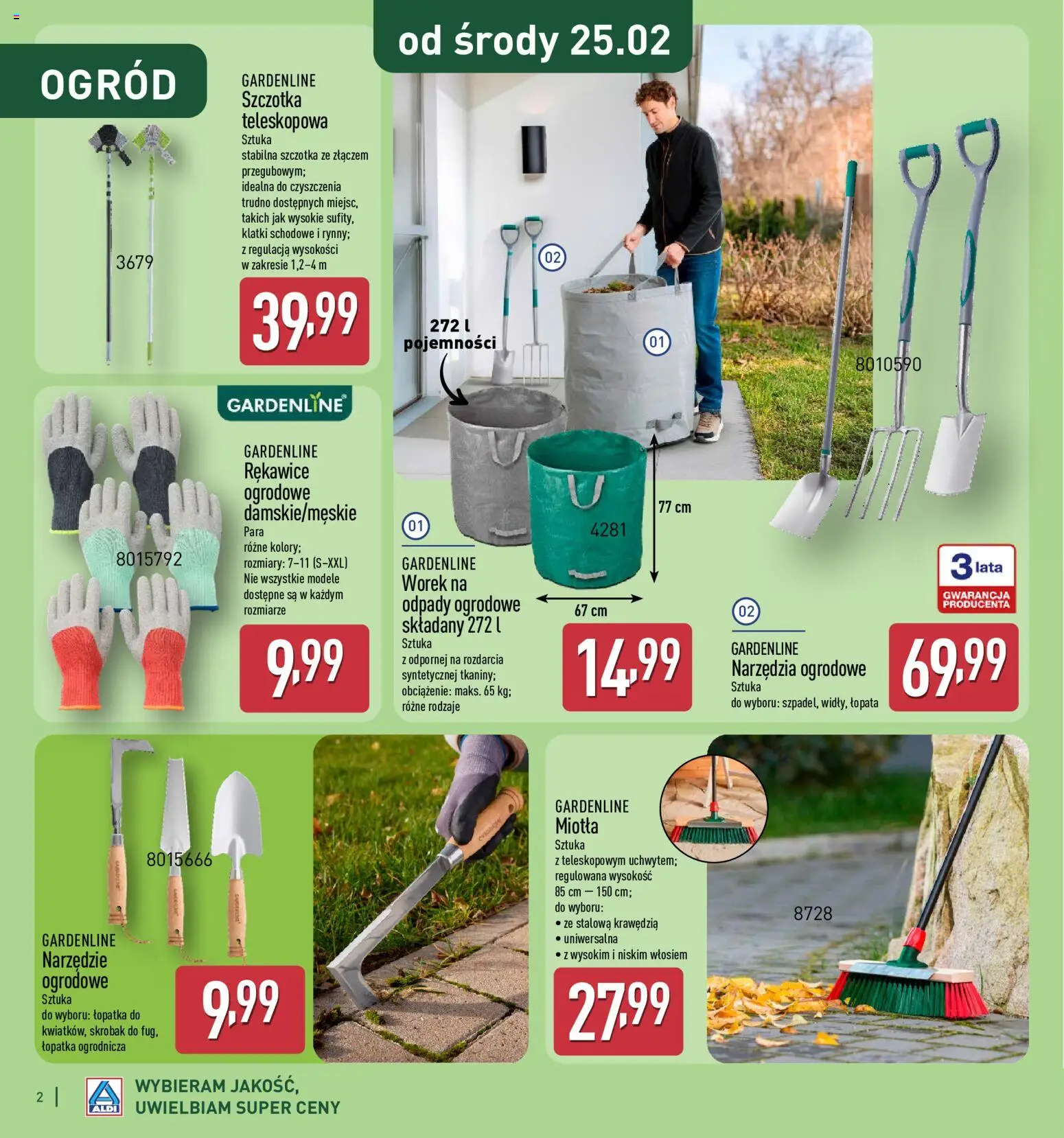 Aldi Gazetka - Katalog ogrodowy od 25.02.2026 | Strona: 2 | Produkty: Szczotka