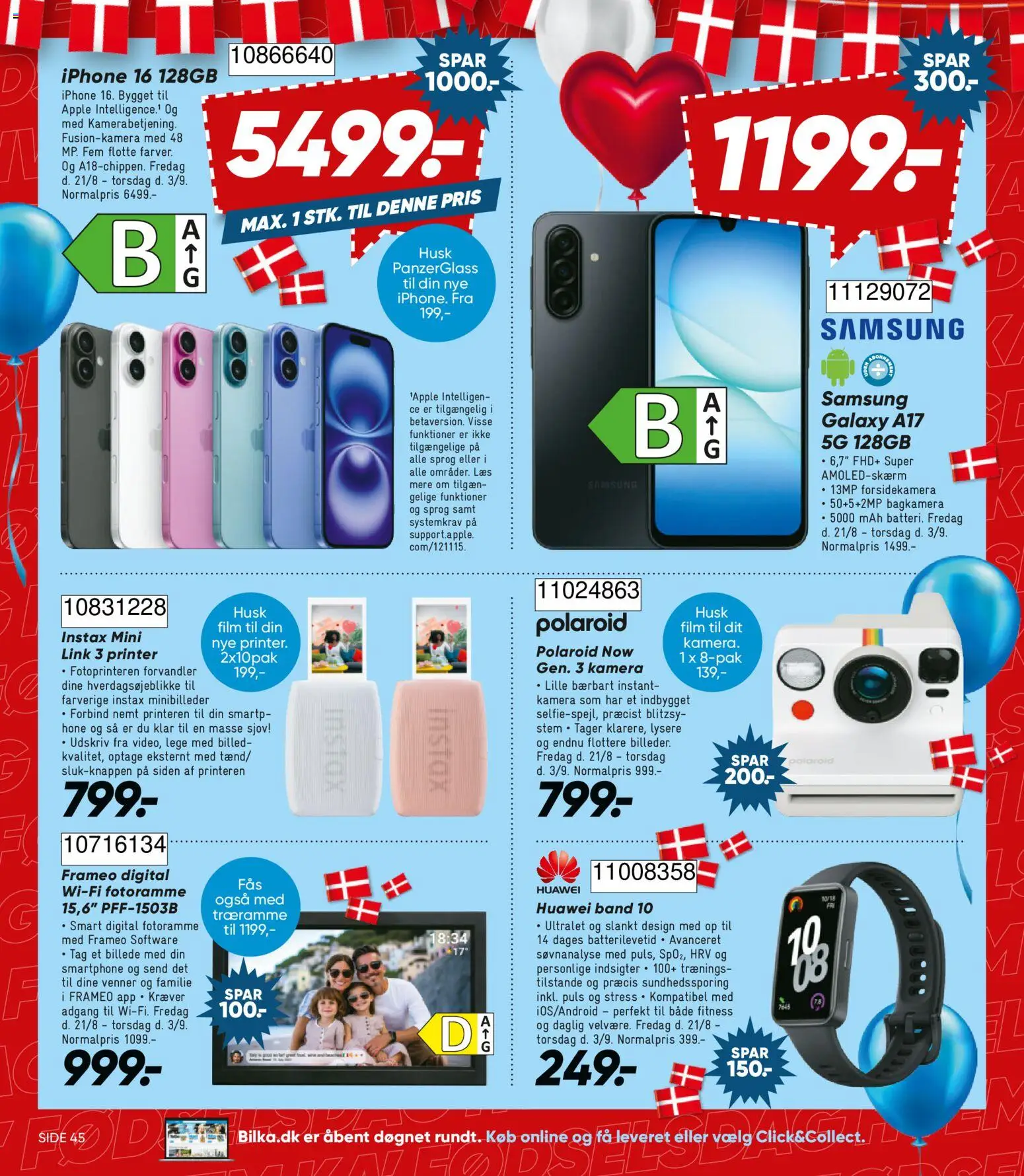 Bilka tilbudsavis – gyldig fra 21/08/2026 | Side: 15 | Produkter: Digital Fotoramme, Printer, Søm, Kamera