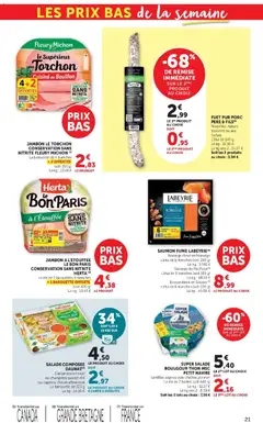 Hyper U - Prévisualisation de Hyper U - Les prix bas de la semaine valide à partir de 18/08/2026 | Page: 21 | Produits: Torchon, Poivron, Saumon fumé, Pois