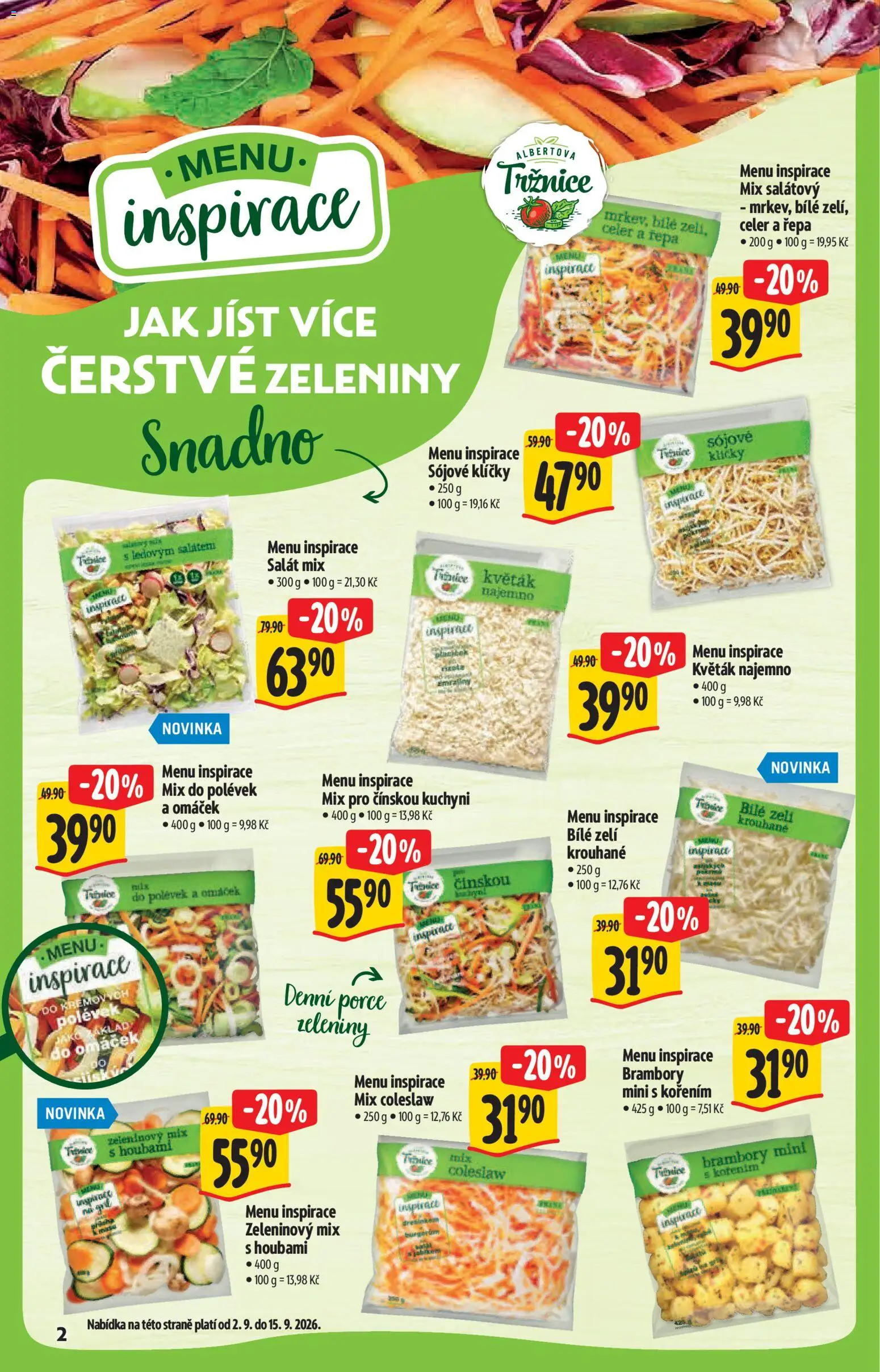 Albert katalog - Hypermarket - Bio od 02.09.2026 | Strana: 2 | Produkty: Zelí, Salát, Řepa, Celer