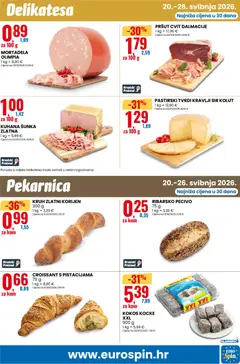 Eurospin Katalog - Pregled kataloga iz trgovine Eurospin, vrijedi od 20.05.2026 | Stranica: 7 | Proizvodi: Sir, Kruh, Mortadela, Pecivo