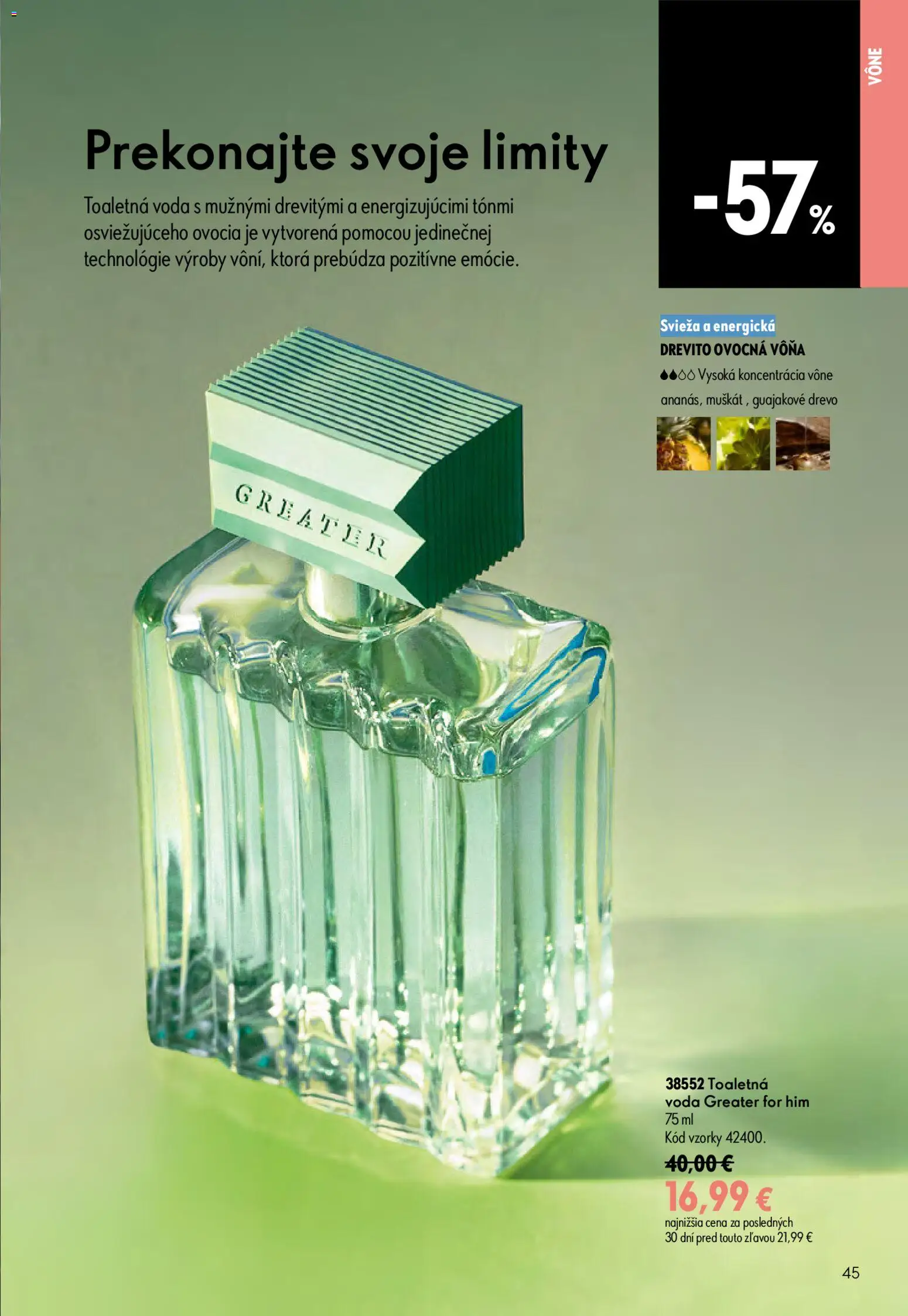 Nové Oriflame akcie – leták je platný od 17.06.2026 | Strana: 45 | Produkty: Toaletná voda, Voda