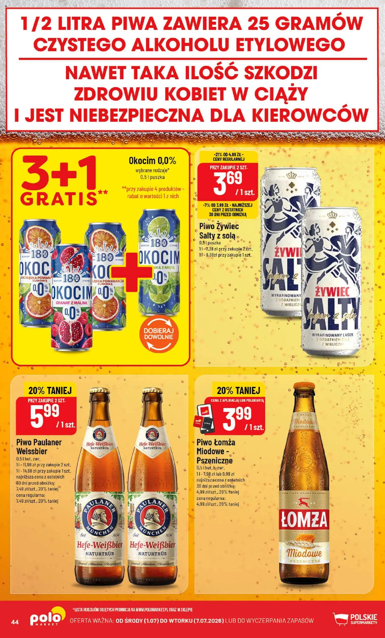 POLOmarket gazetka od 01.07.2026 | Strona: 44 | Produkty: Malina, Mięta, Piwo