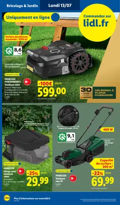 LIDL - Prévisualisation de PARKSIDE, Tondeuse, sans fil, L'unité. valide à partir de 09/07/2026 | Page: 60
