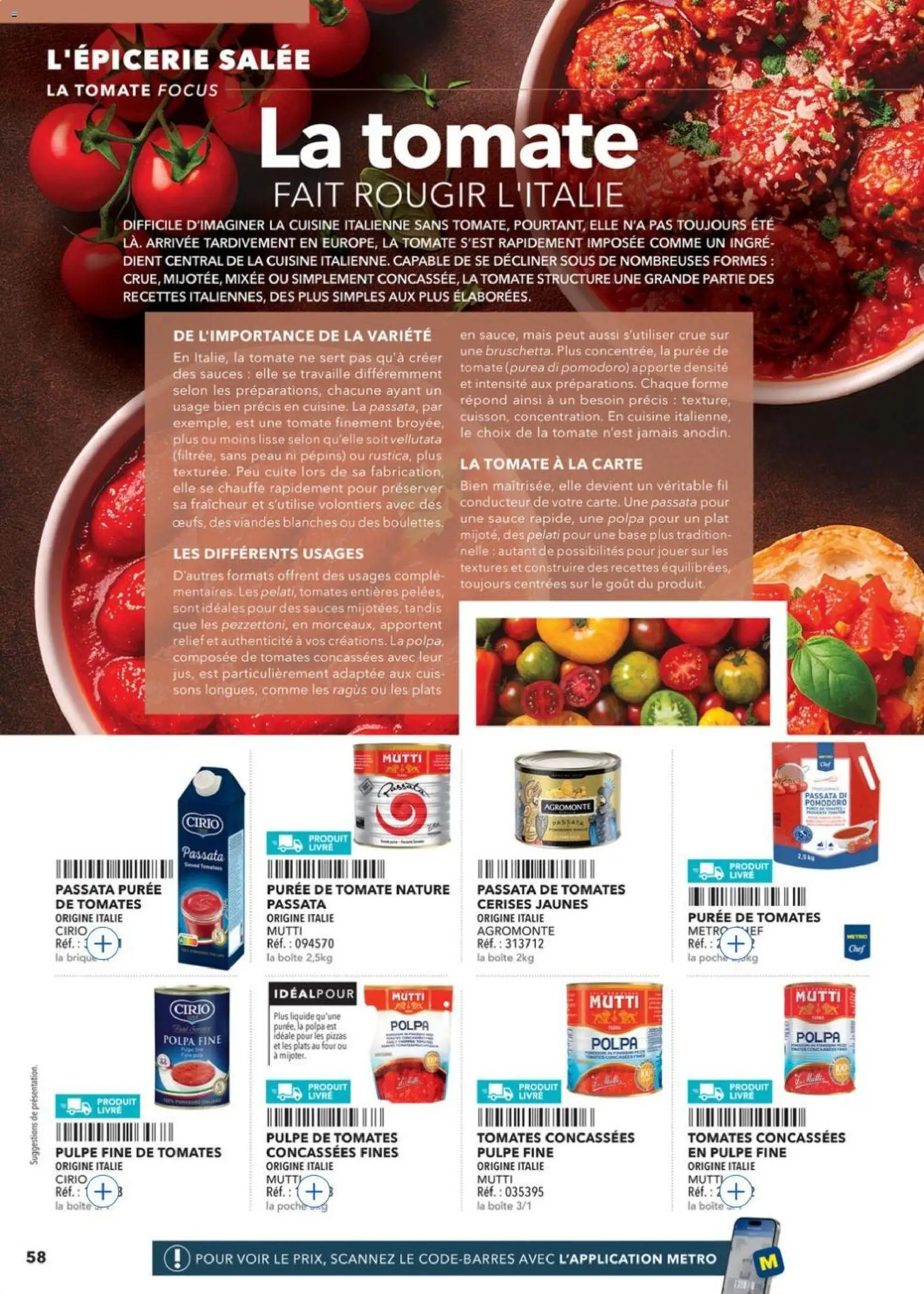 {H1} | Page: 58 | Produits: Base, Cerises, Mais, Tomates